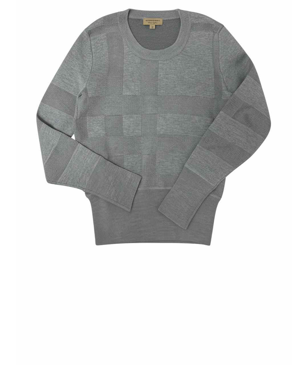 BURBERRY Серый шерстяной джемпер / свитер, фото 1