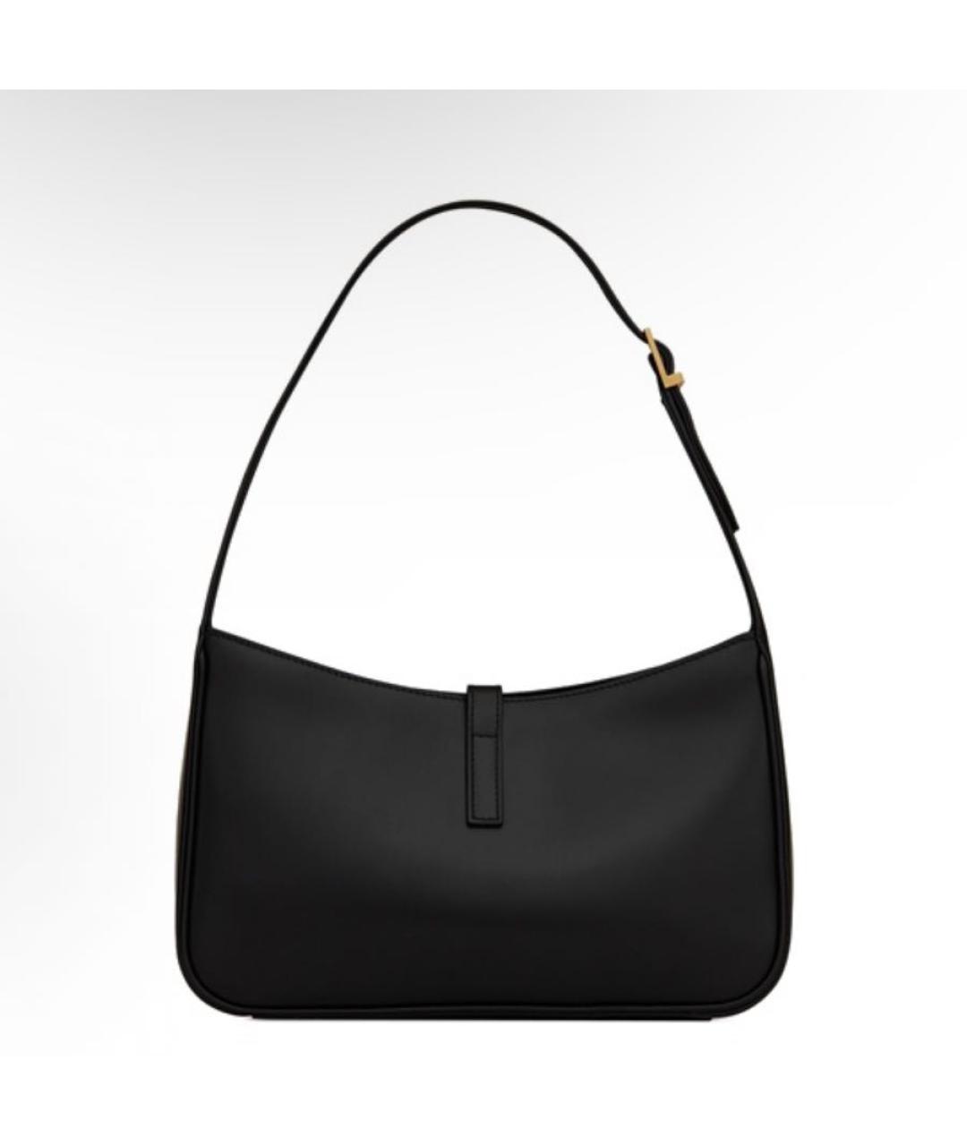 SAINT LAURENT Черная кожаная сумка через плечо, фото 2