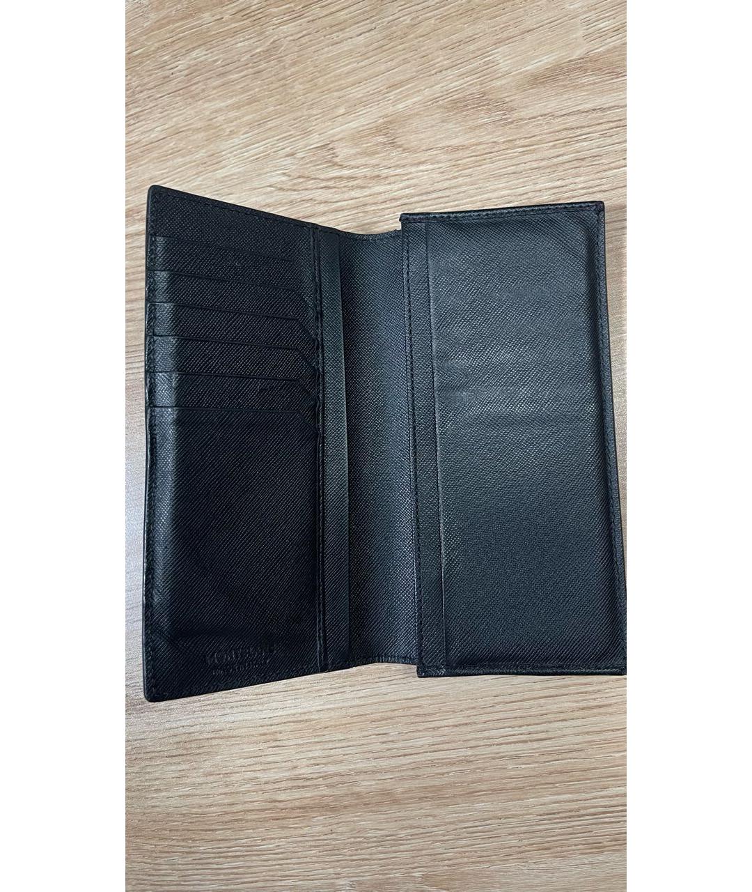 MONTBLANC Черный кожаный кошелек, фото 3