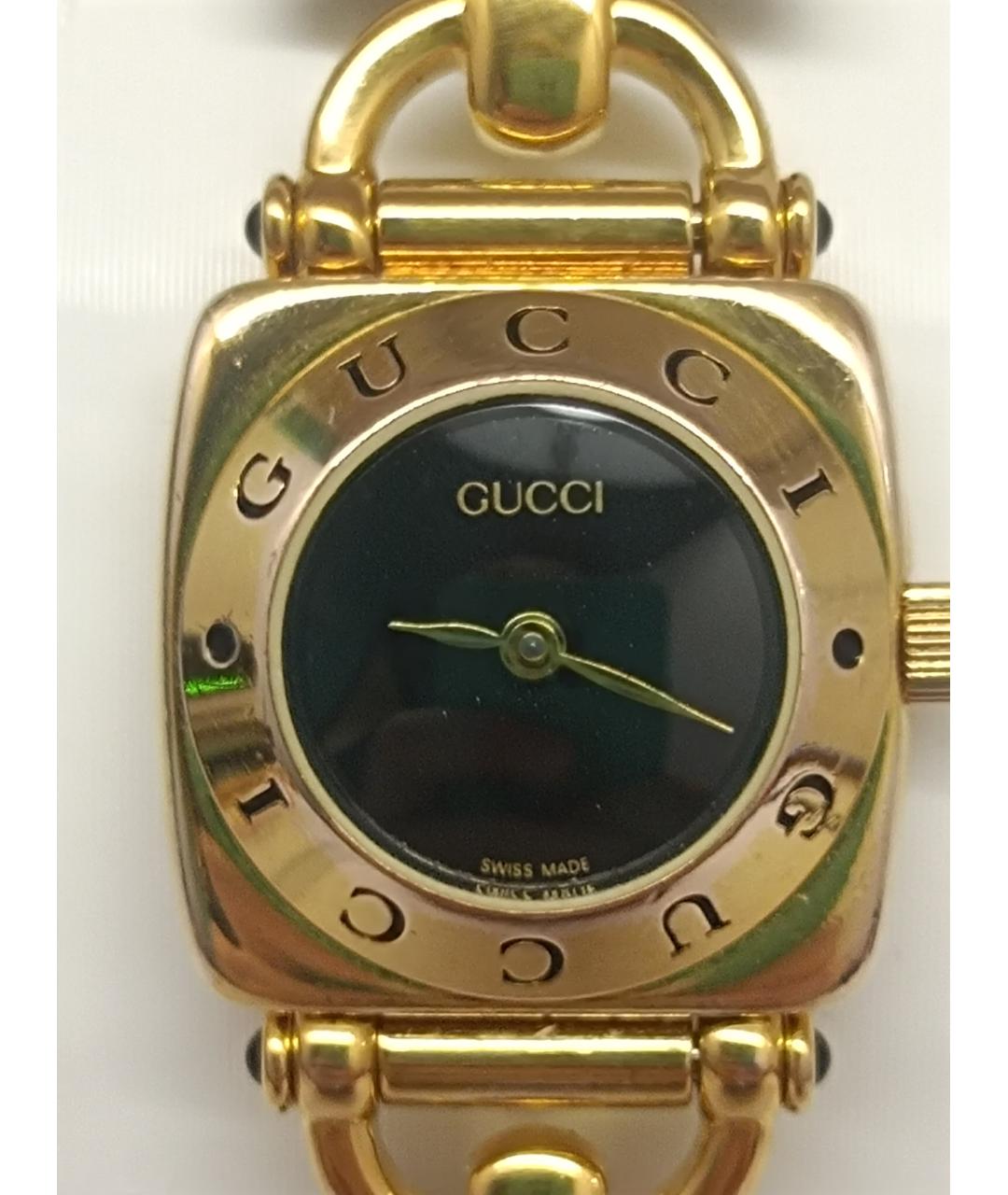 GUCCI Золотые металлические часы, фото 3