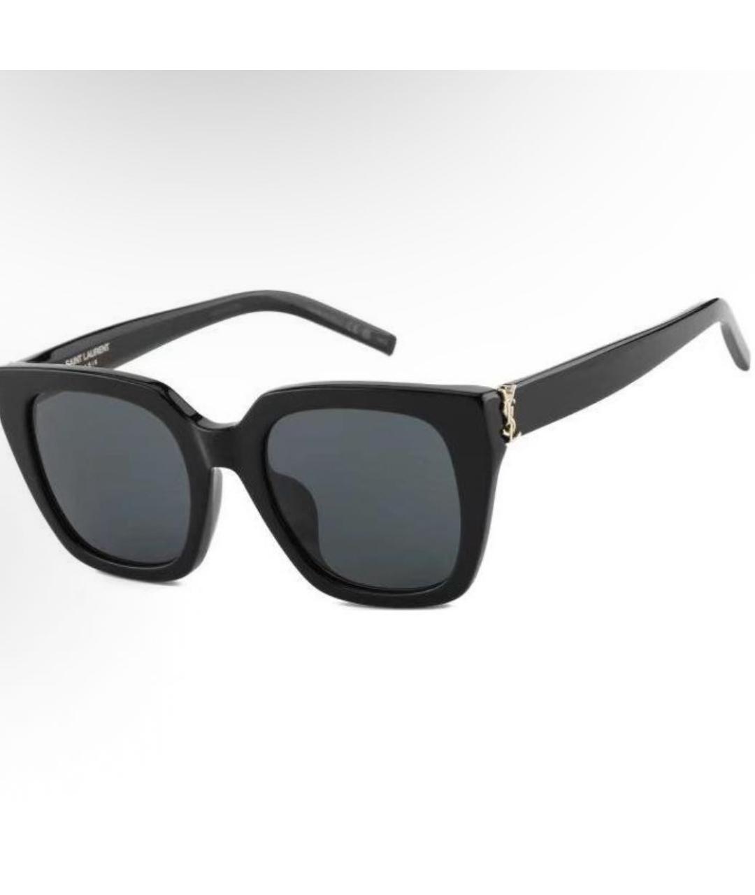 SAINT LAURENT Черные пластиковые солнцезащитные очки, фото 4