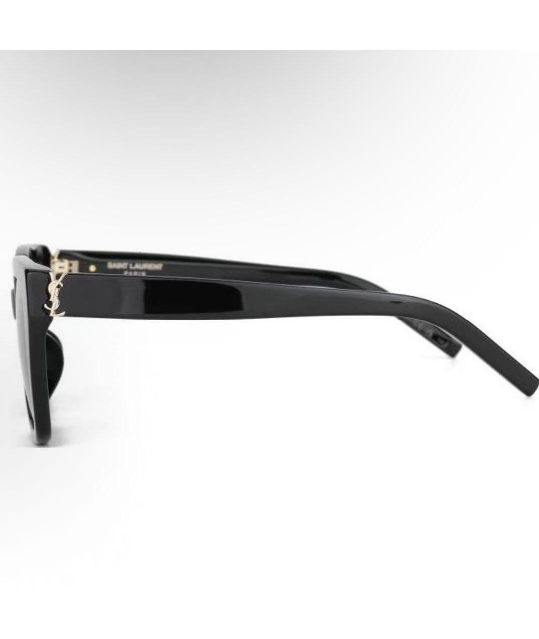 SAINT LAURENT Черные пластиковые солнцезащитные очки, фото 2