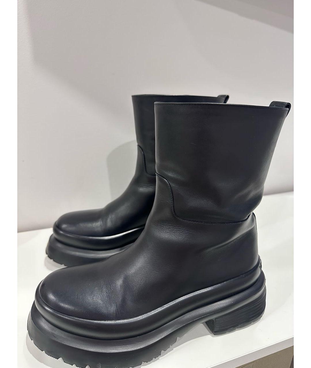 VALENTINO Черные кожаные ботинки, фото 6