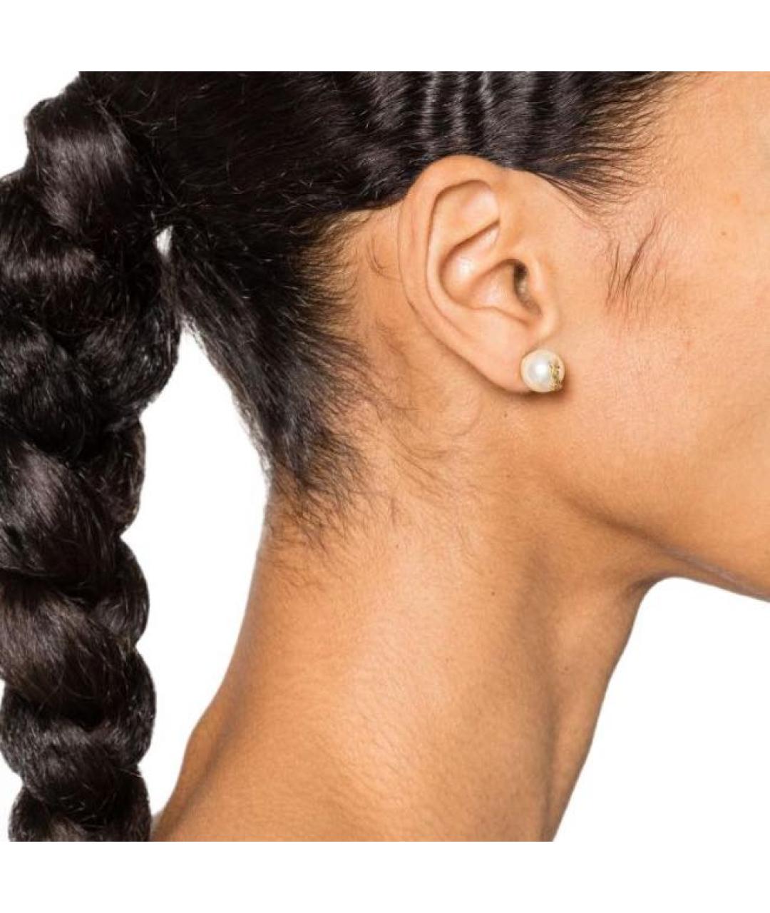 SAINT LAURENT Золотые латунные серьги, фото 4