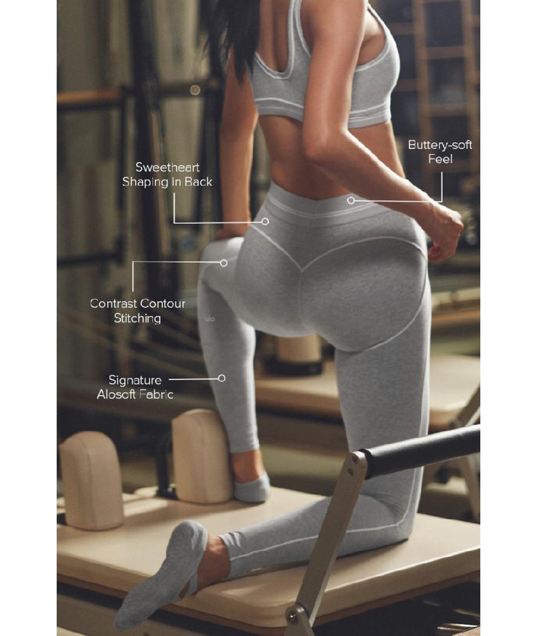 ALO YOGA Серый хлопковый спортивные костюмы, фото 5