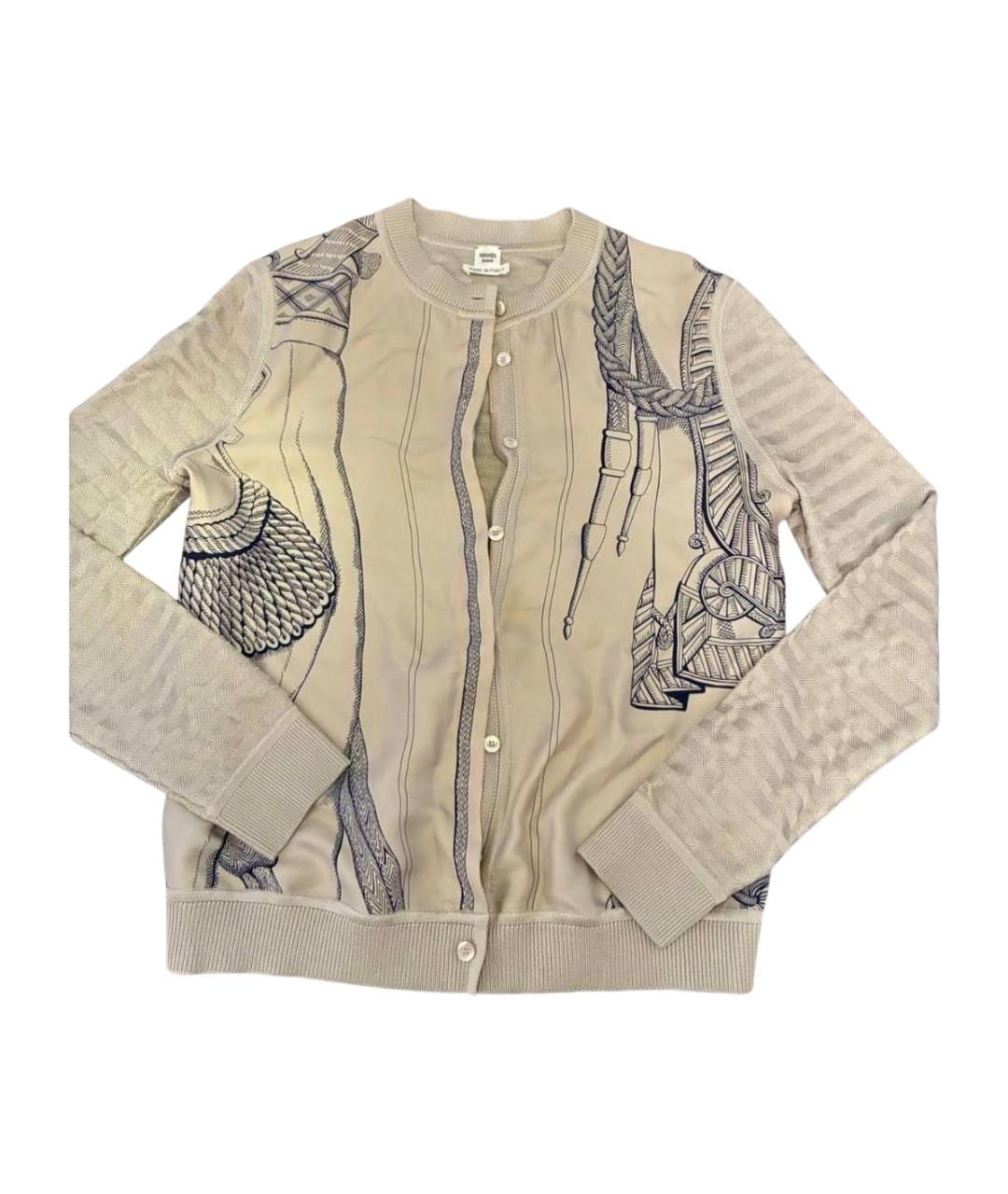 HERMES Мульти шелковый кардиган, фото 1