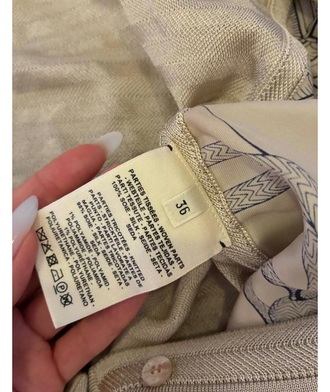 HERMES Мульти шелковый кардиган, фото 2