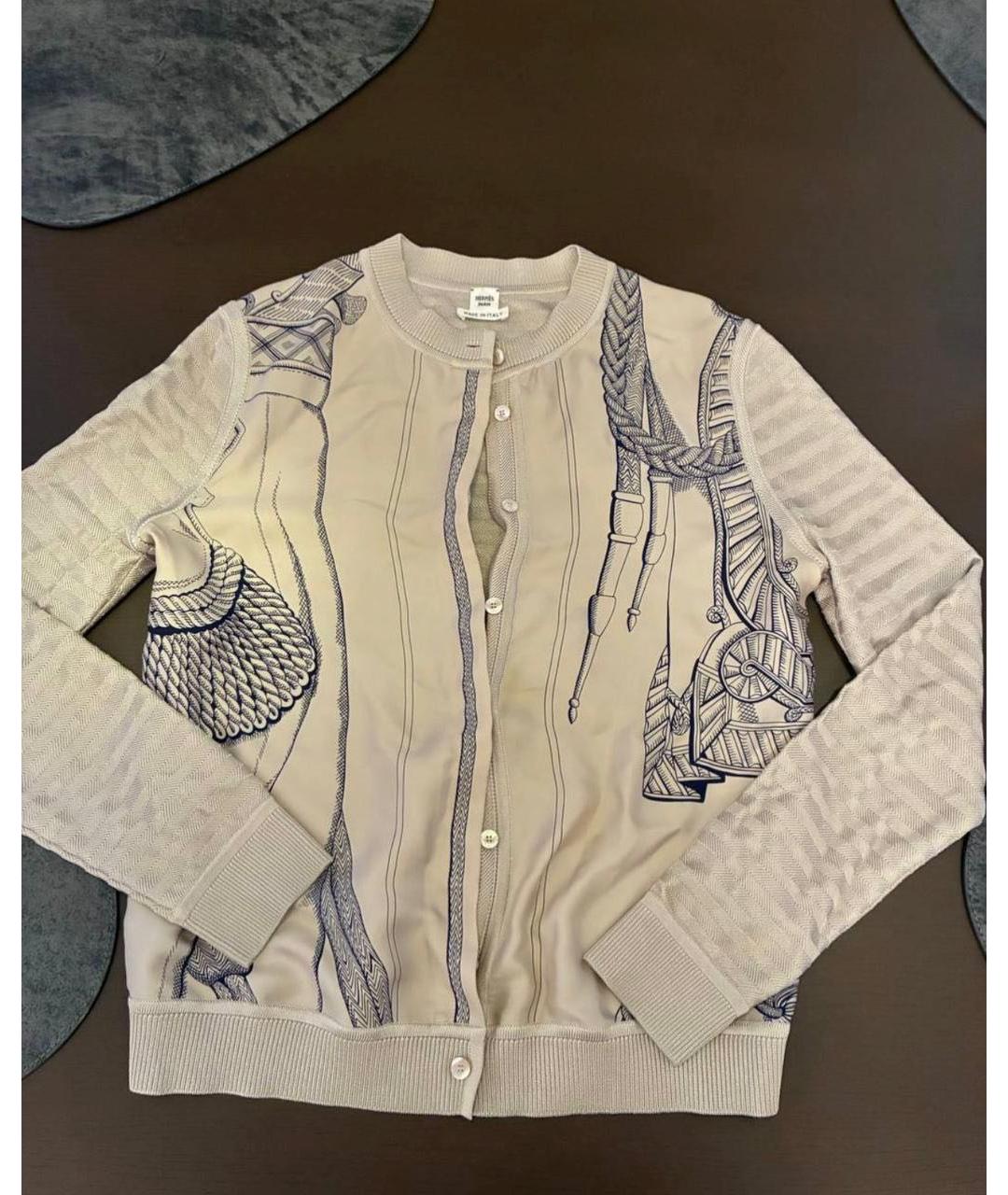 HERMES Мульти шелковый кардиган, фото 4