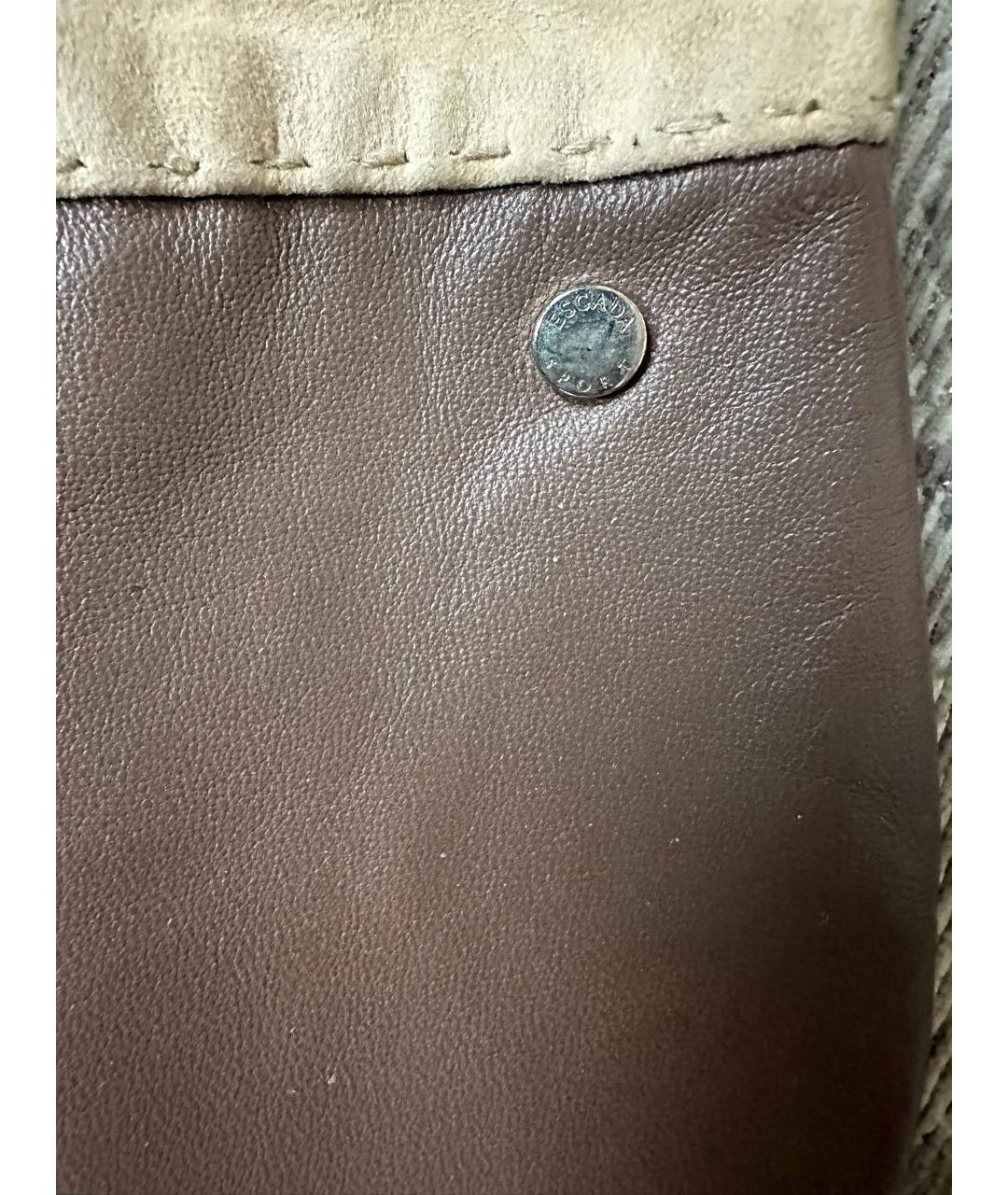 ESCADA Бежевое кожаное платье, фото 4