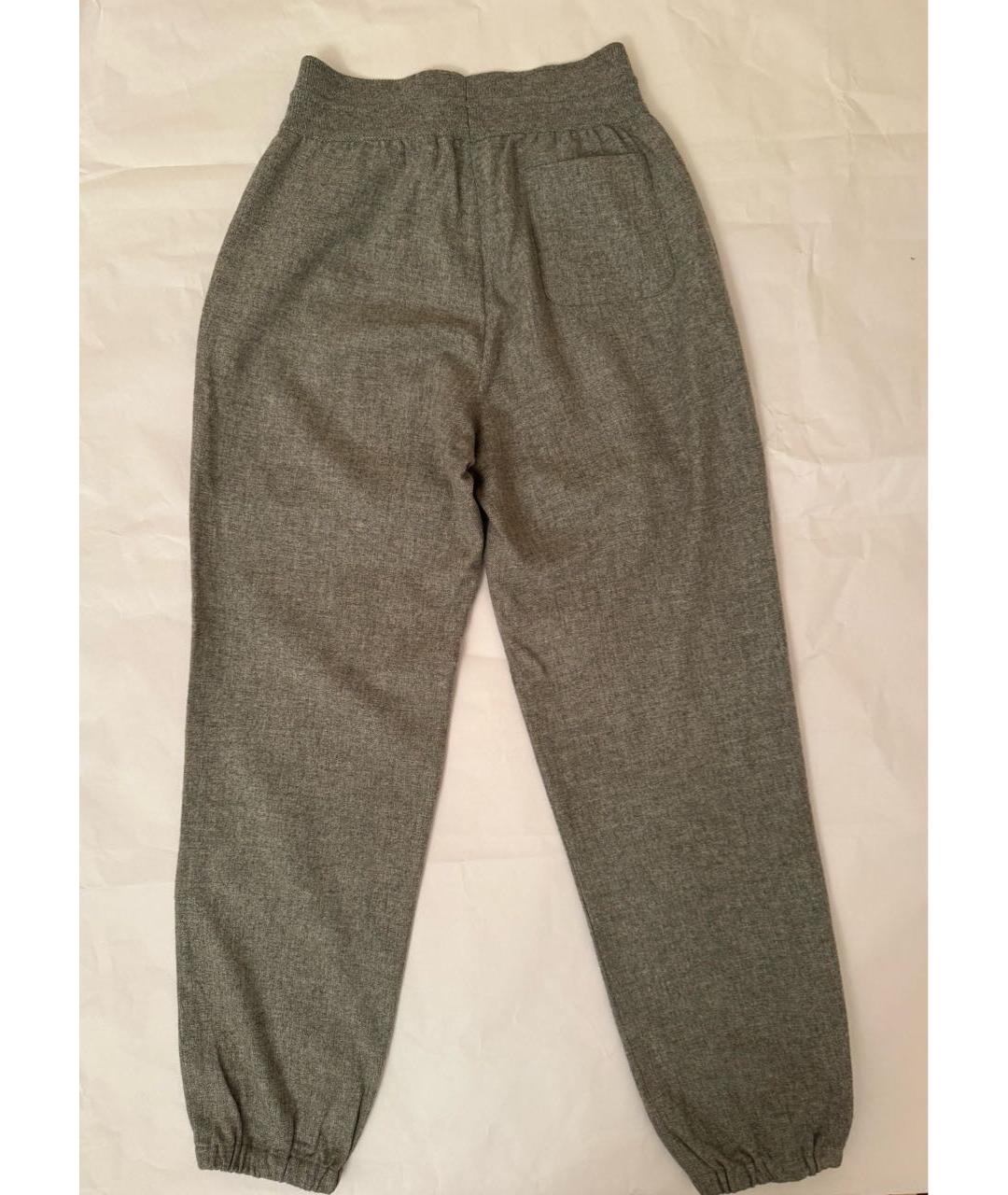 LORO PIANA Серые кашемировые прямые брюки, фото 2