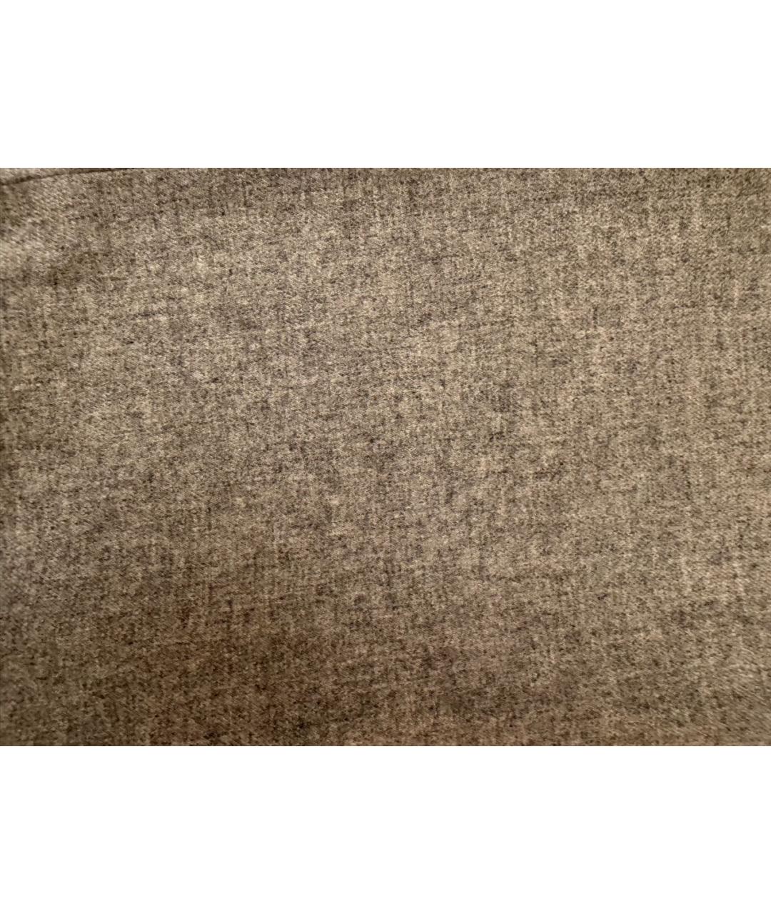 LORO PIANA Серые кашемировые прямые брюки, фото 6