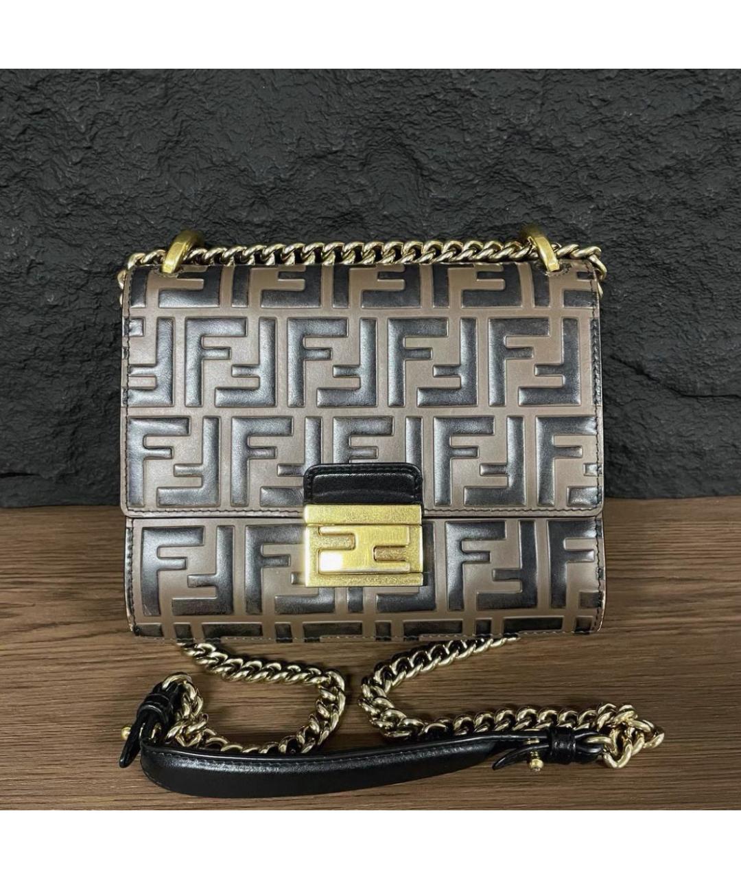 FENDI Коричневая сумка через плечо, фото 5