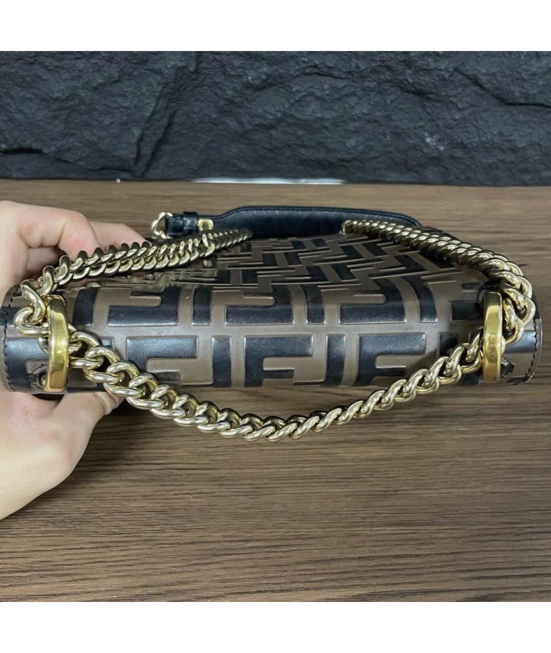 FENDI Коричневая сумка через плечо, фото 4