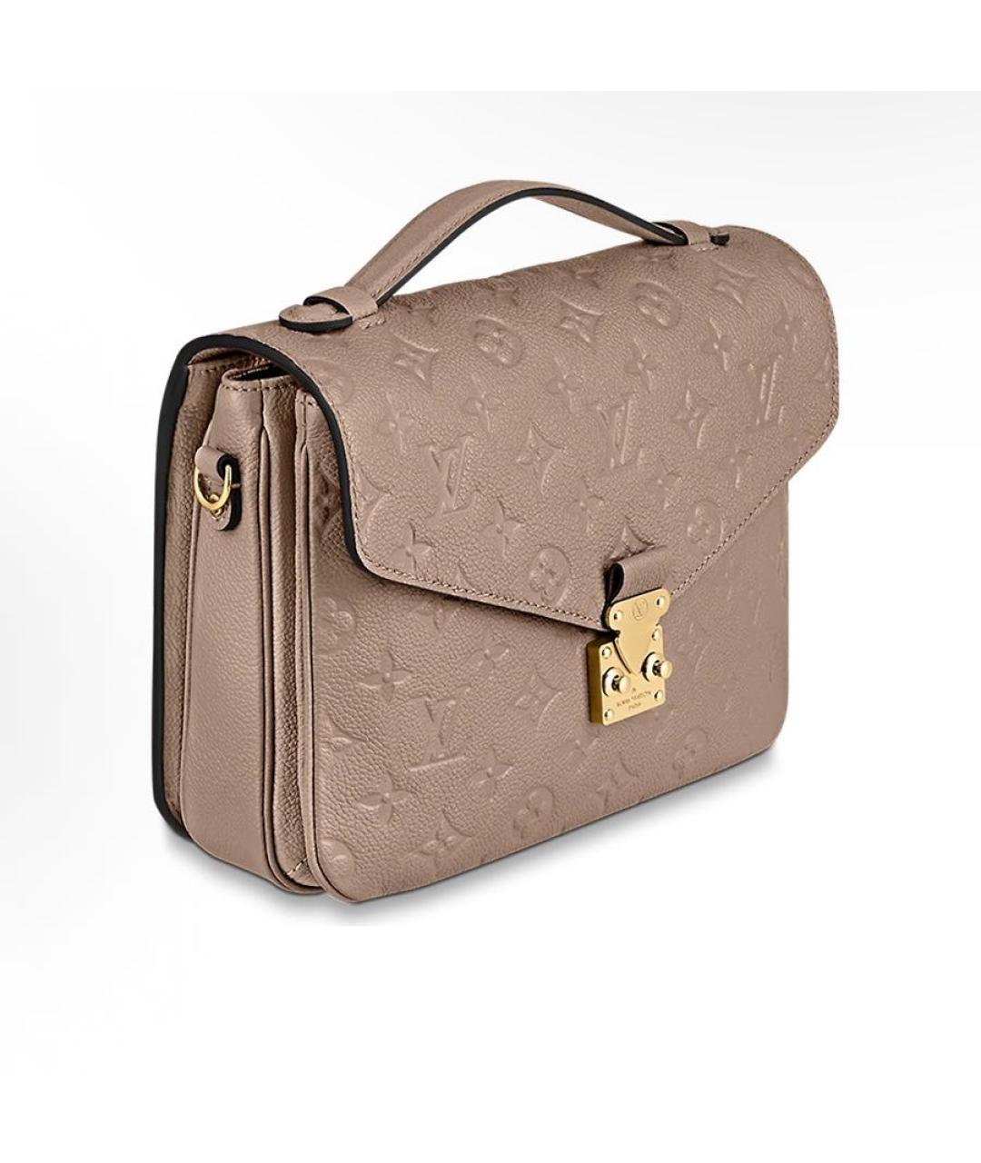 LOUIS VUITTON Бежевая кожаная сумка через плечо, фото 5