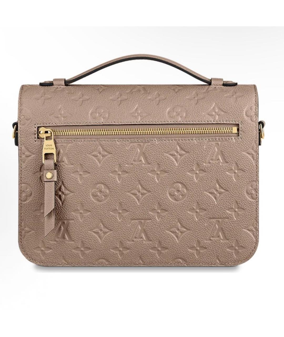 LOUIS VUITTON Бежевая кожаная сумка через плечо, фото 2