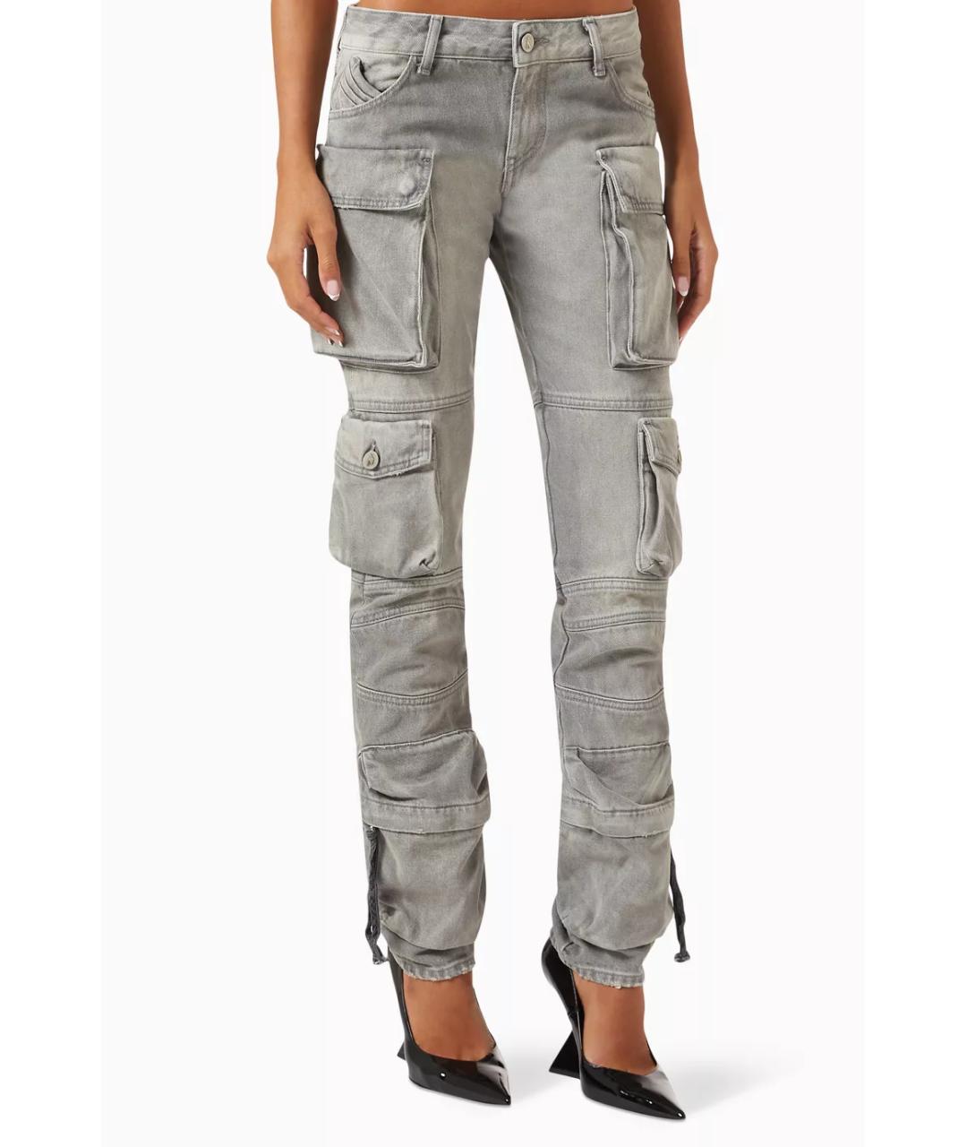 THE ATTICO Серые прямые джинсы, фото 3