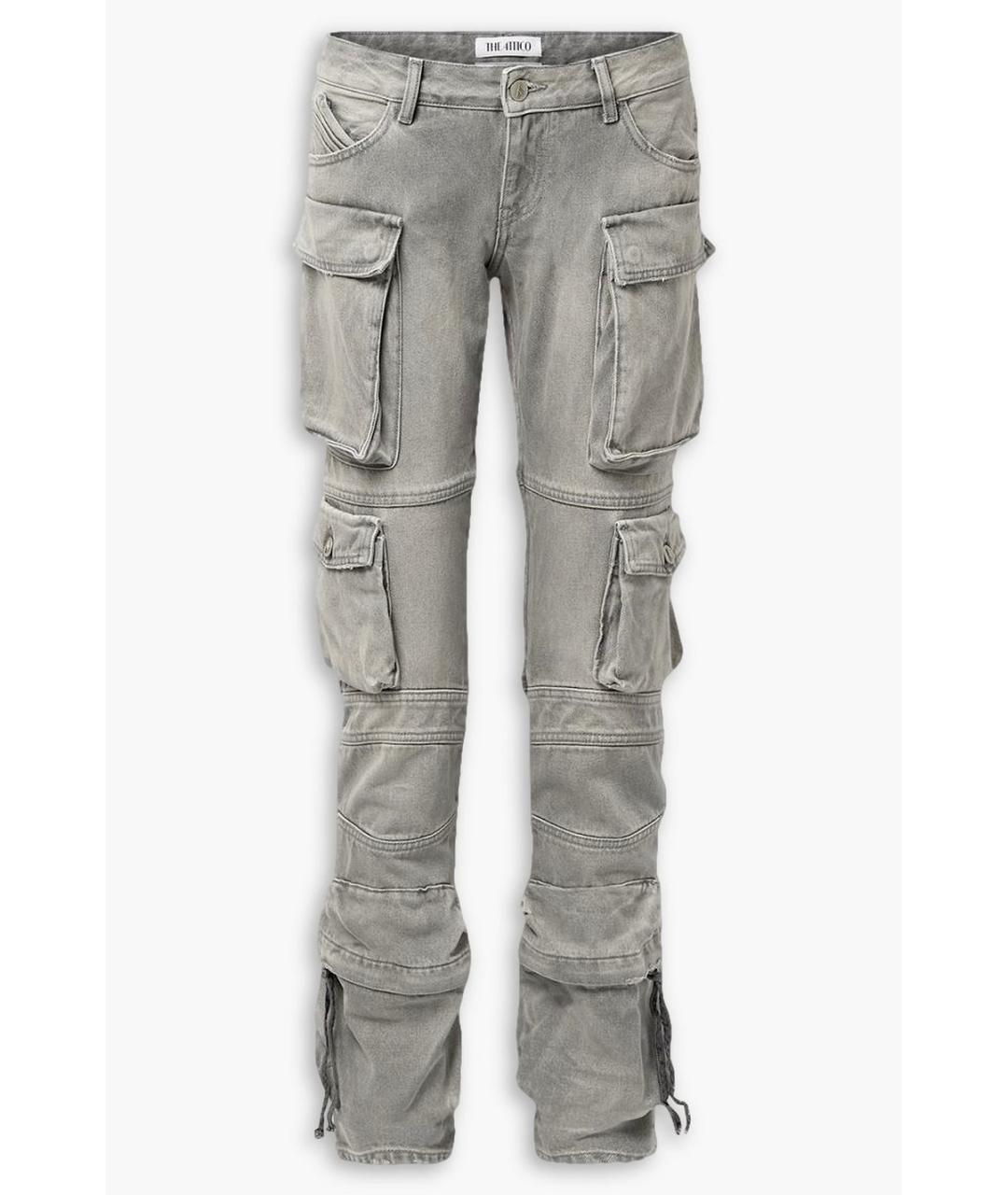 THE ATTICO Серые прямые джинсы, фото 9