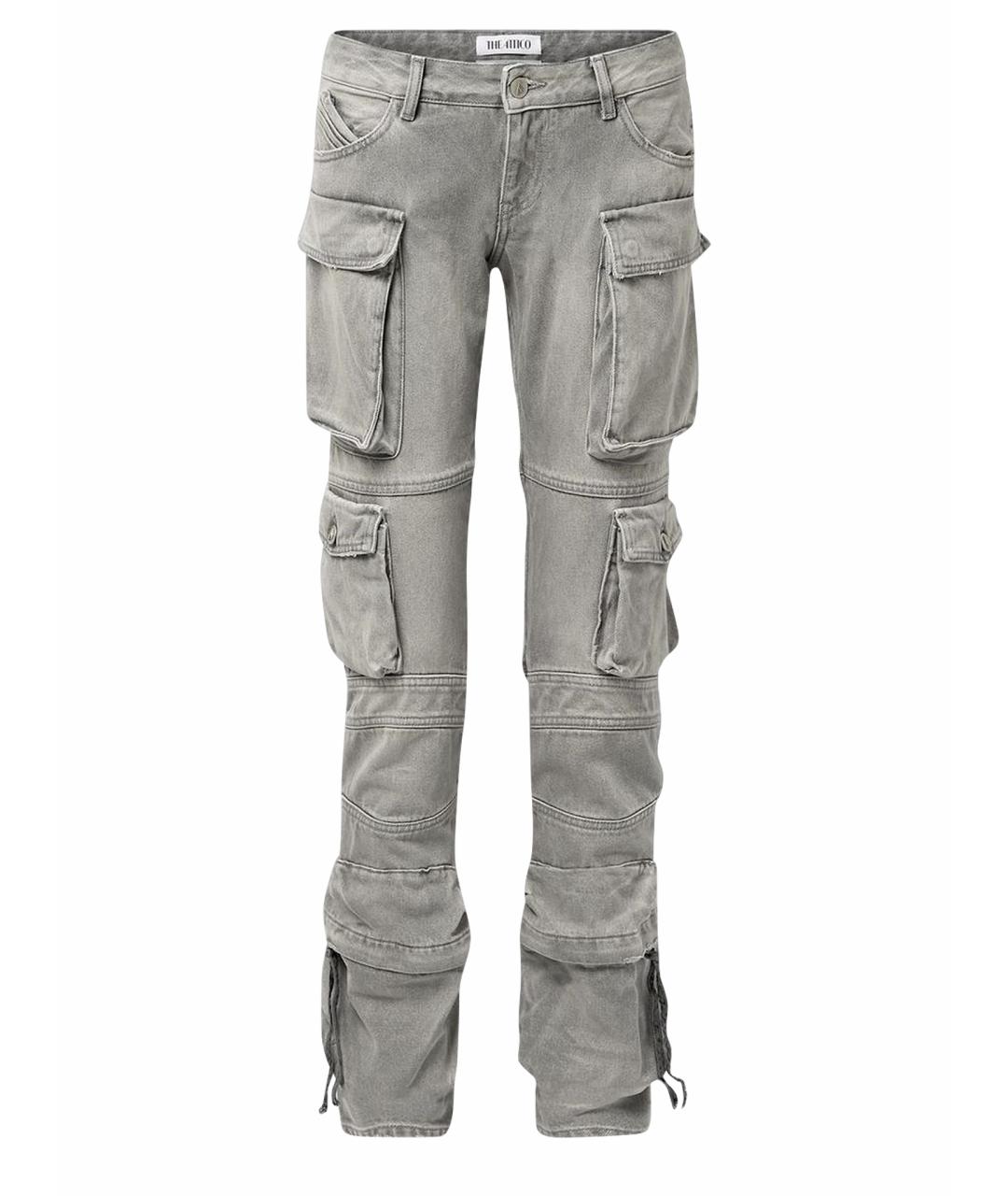 THE ATTICO Серые прямые джинсы, фото 1