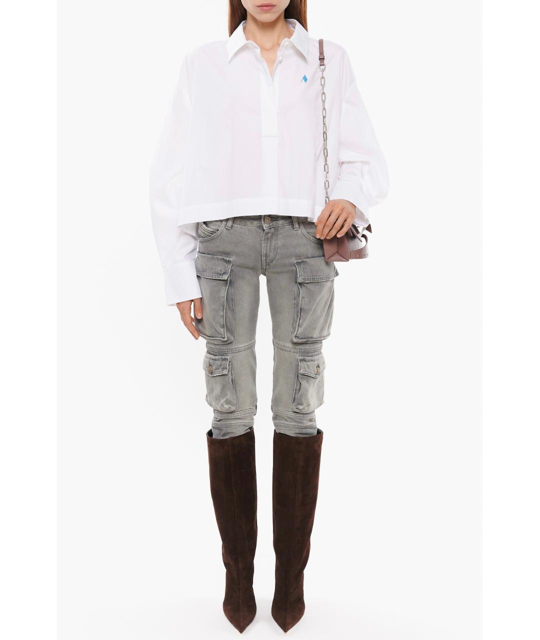 THE ATTICO Серые прямые джинсы, фото 6