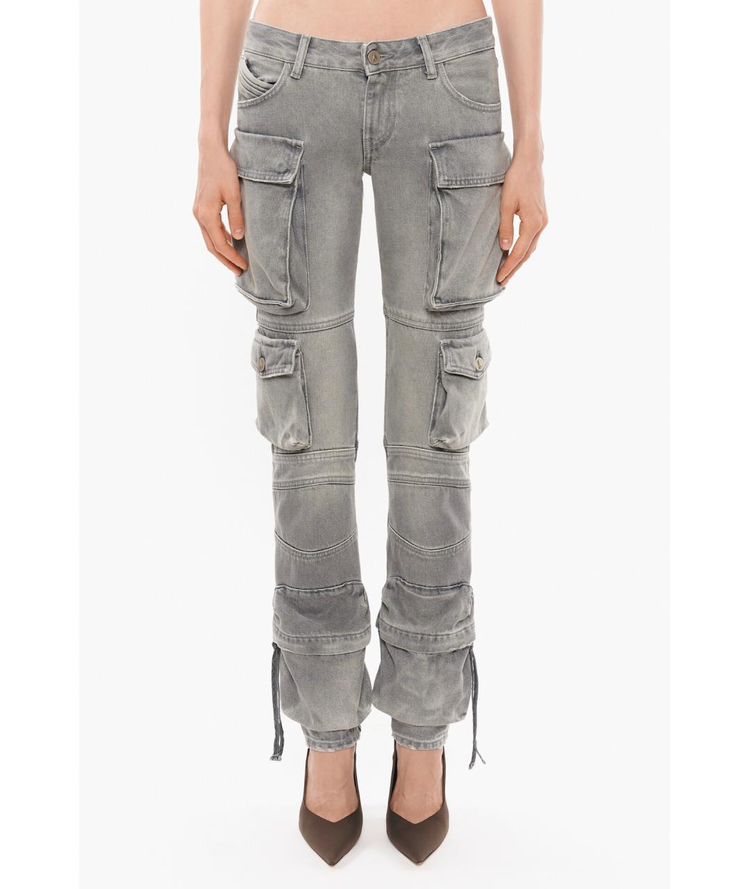 THE ATTICO Серые прямые джинсы, фото 7