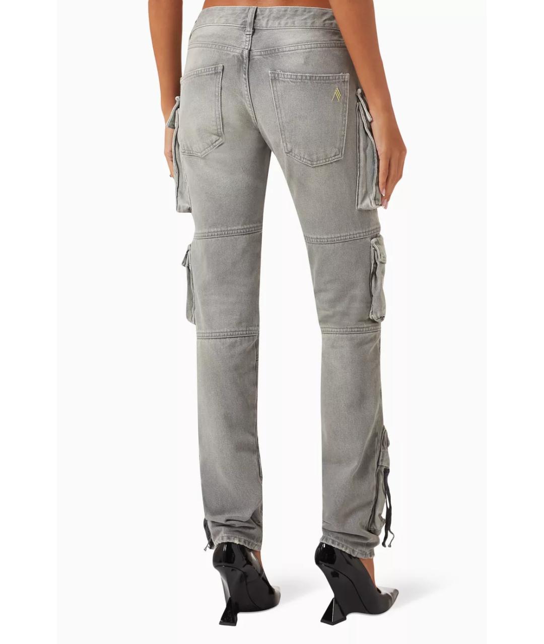 THE ATTICO Серые прямые джинсы, фото 4