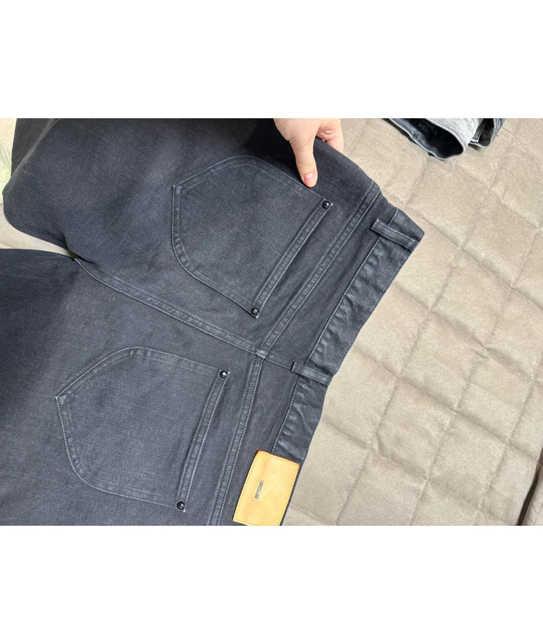 LOUIS VUITTON Антрацитовые прямые джинсы, фото 3