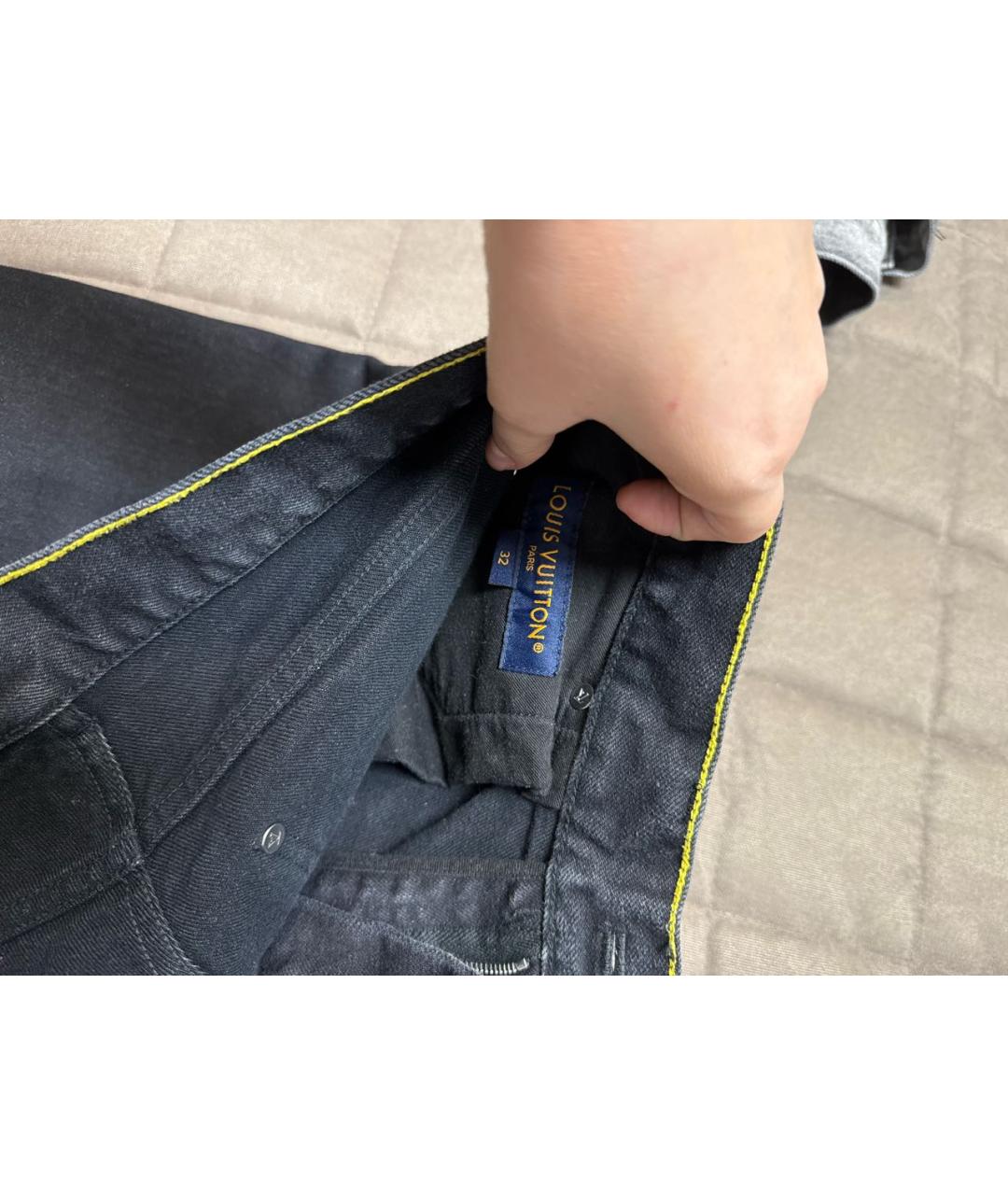 LOUIS VUITTON Антрацитовые прямые джинсы, фото 4