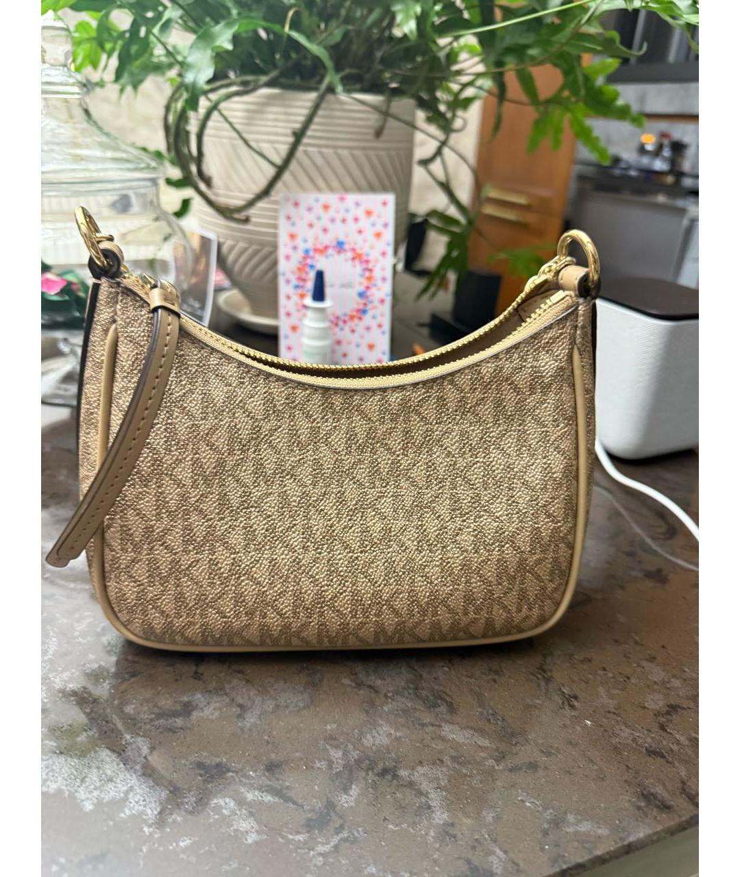 MICHAEL KORS Золотая сумка с короткими ручками, фото 3