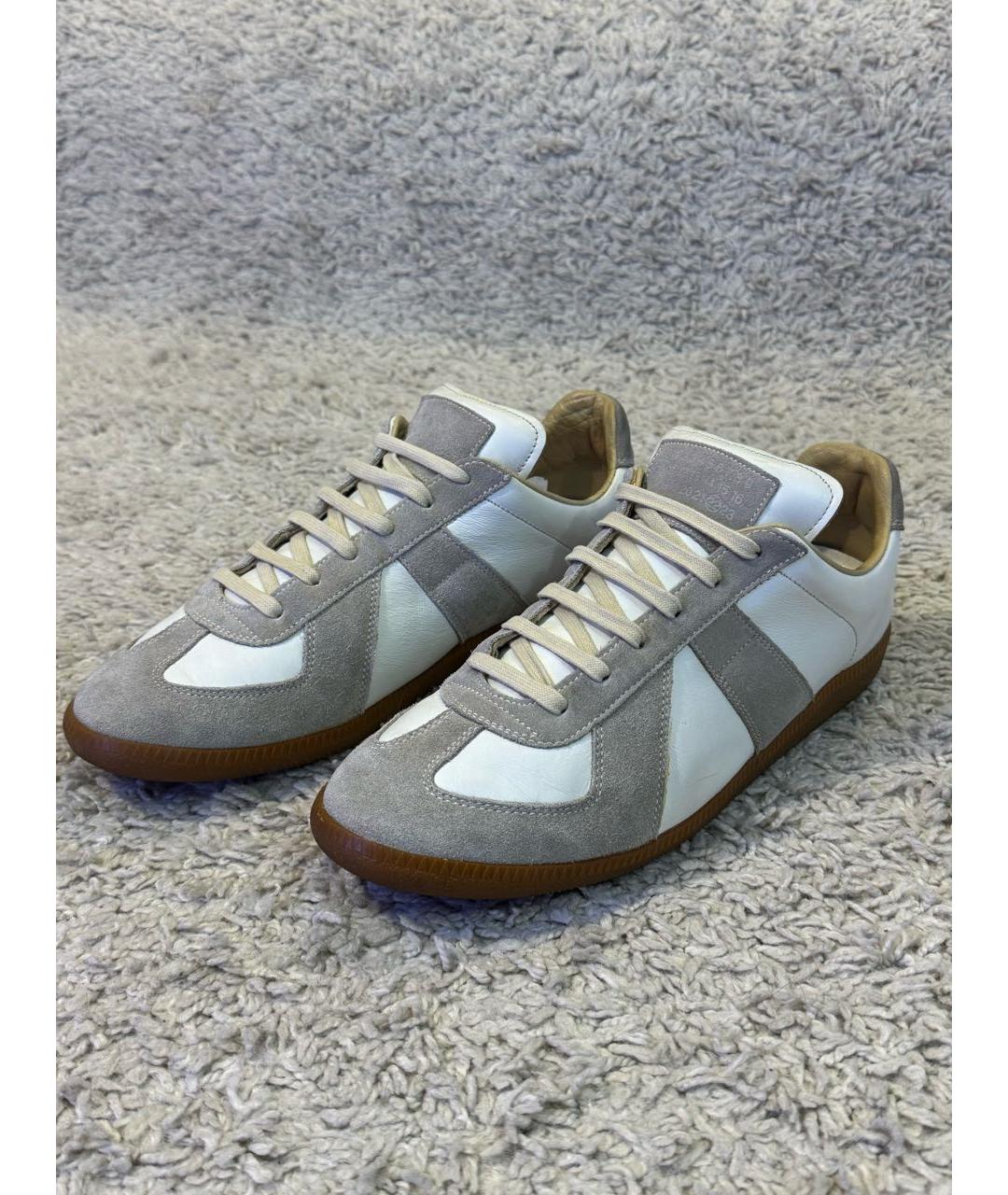 MAISON MARGIELA Мульти кожаные низкие кроссовки / кеды, фото 2