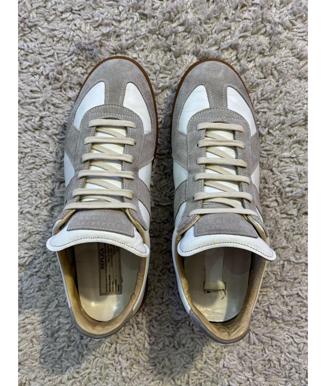 MAISON MARGIELA Мульти кожаные низкие кроссовки / кеды, фото 3