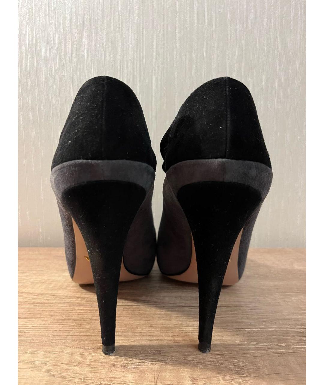 PRADA Серые замшевые ботильоны, фото 4