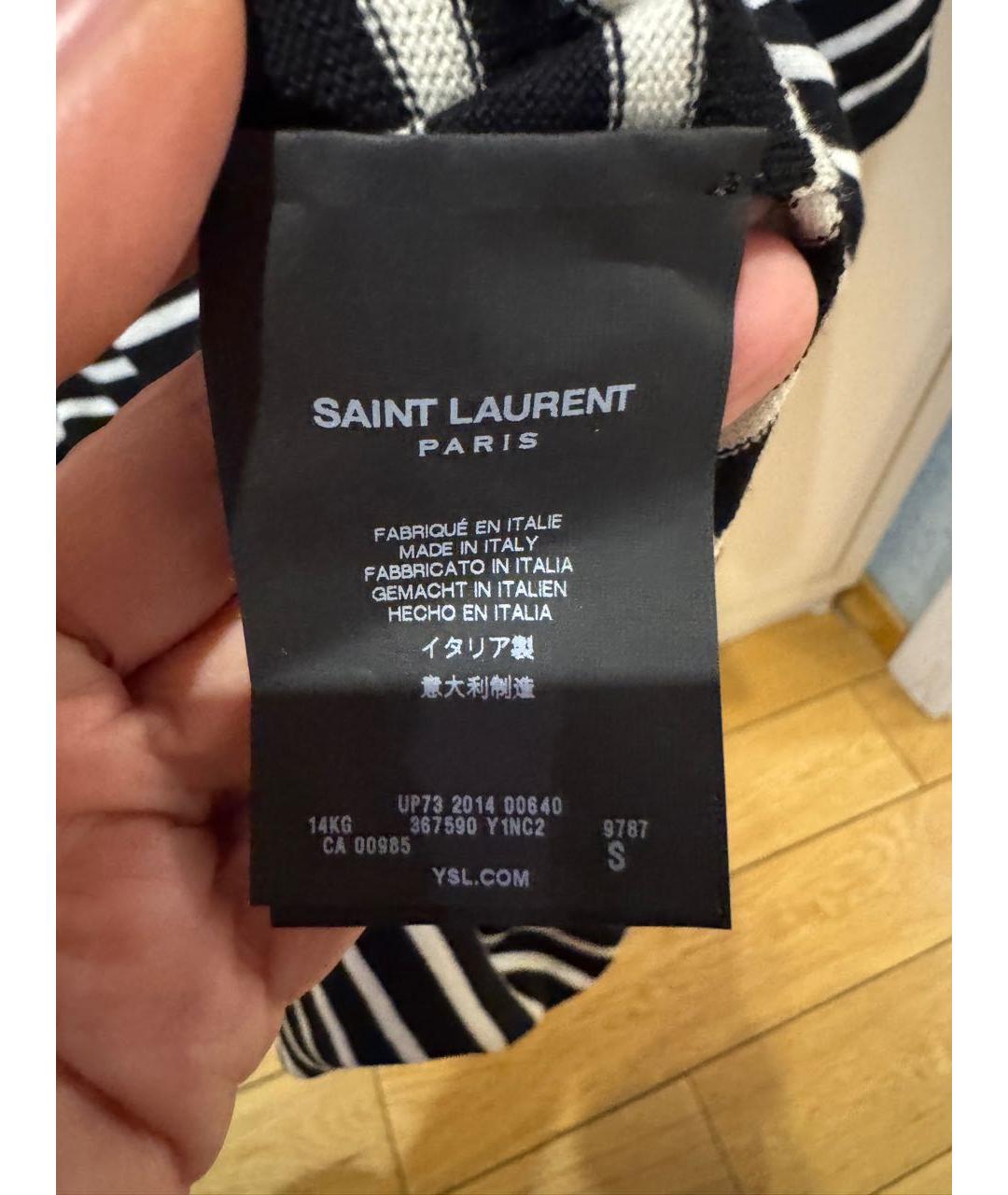 SAINT LAURENT Черное шерстяное повседневное платье, фото 5