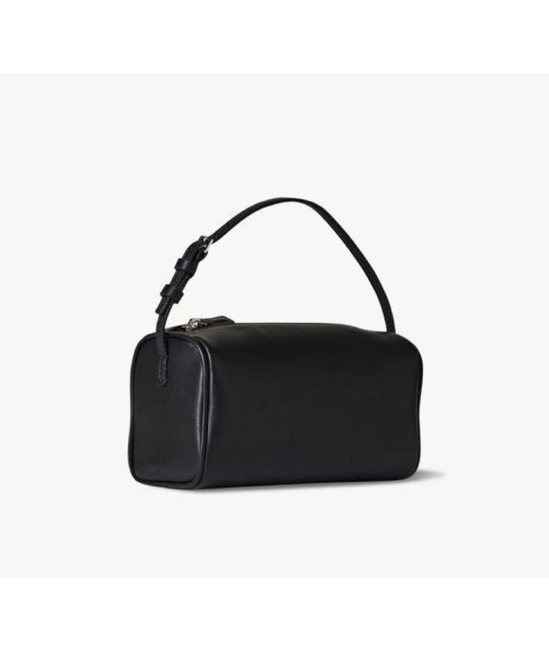 THE ROW Черная кожаная сумка с короткими ручками, фото 3