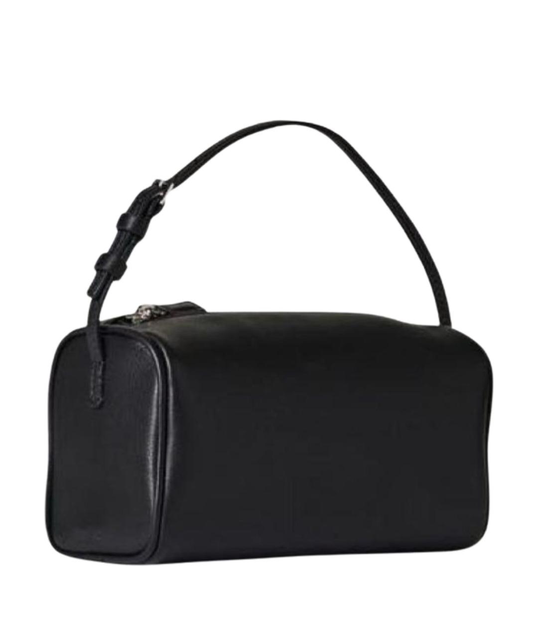 THE ROW Черная кожаная сумка с короткими ручками, фото 1