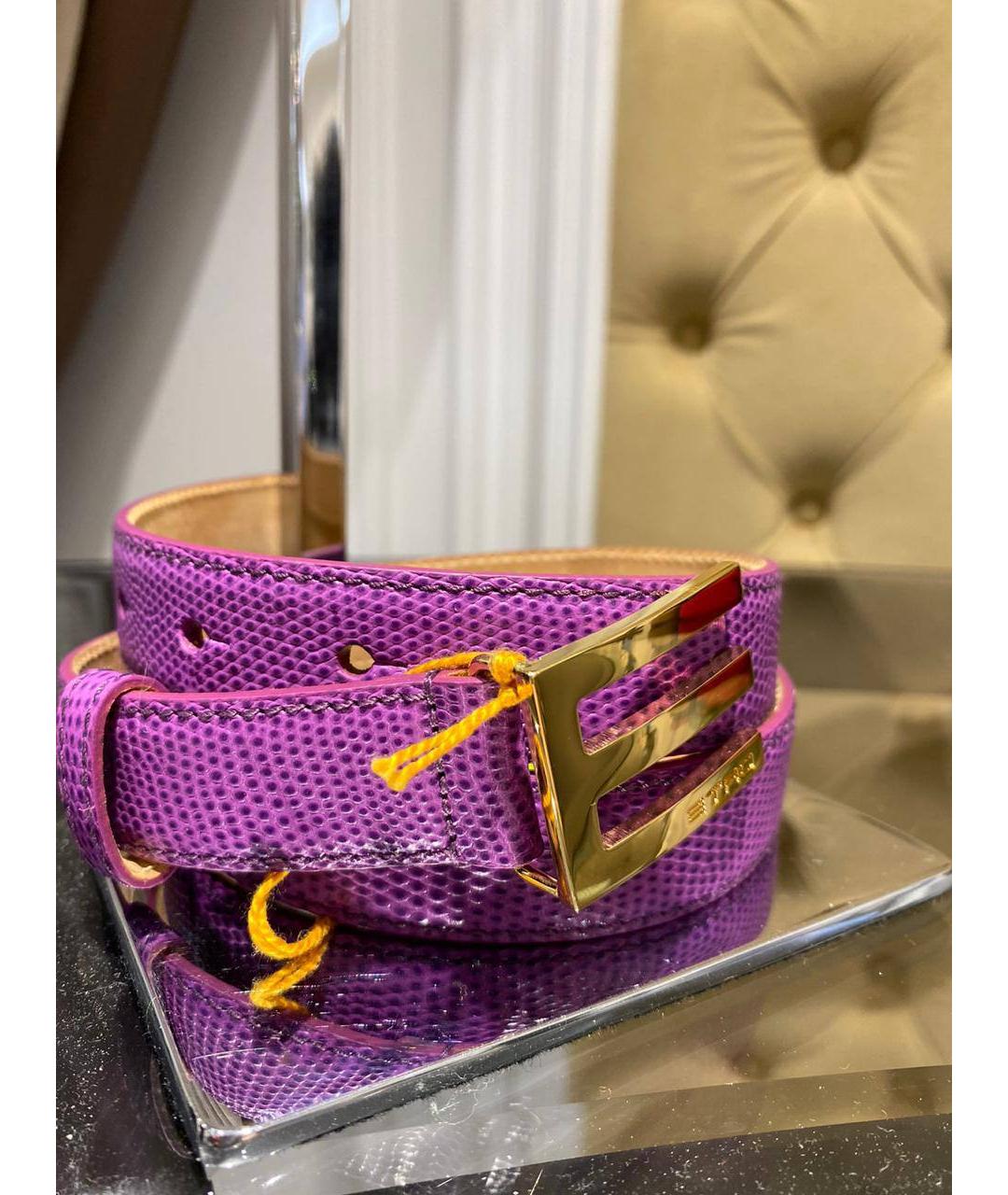 ETRO Фиолетовый кожаный ремень, фото 2
