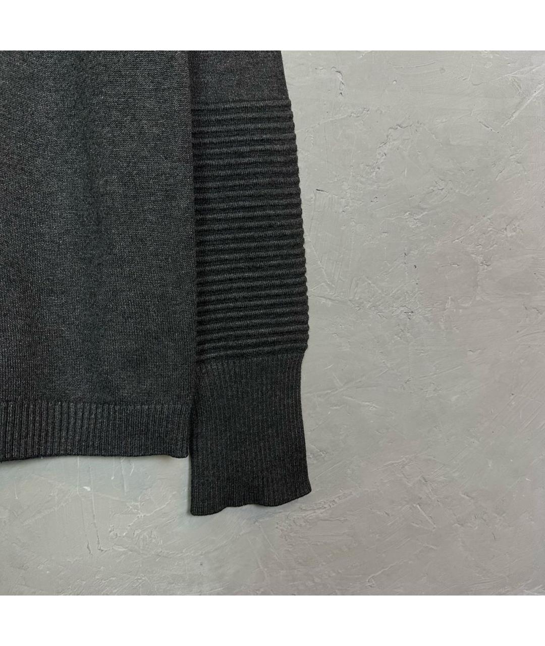 DIESEL Антрацитовый хлопко-эластановый джемпер / свитер, фото 4