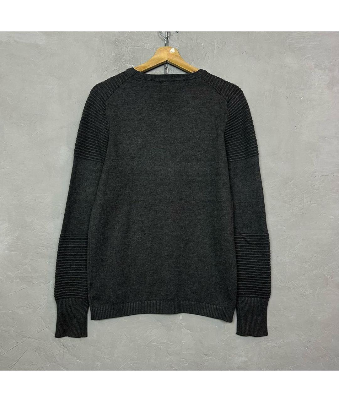DIESEL Антрацитовый хлопко-эластановый джемпер / свитер, фото 5