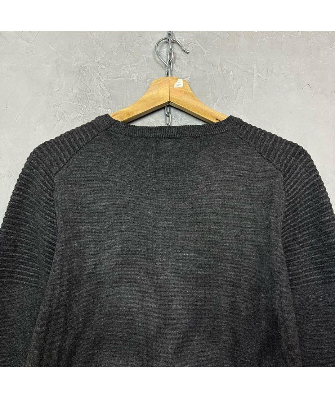 DIESEL Антрацитовый хлопко-эластановый джемпер / свитер, фото 6