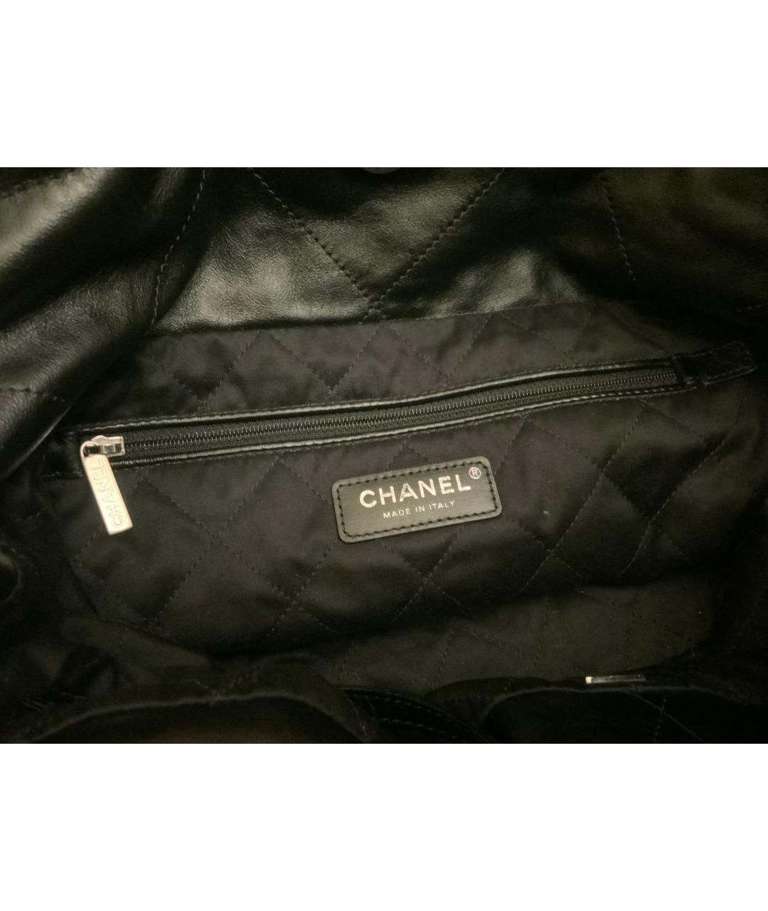 CHANEL Черная кожаная сумка через плечо, фото 3