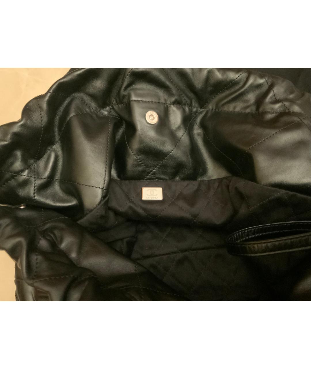 CHANEL Черная кожаная сумка через плечо, фото 4