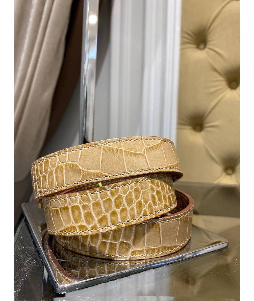 ETRO Бежевый кожаный ремень, фото 3