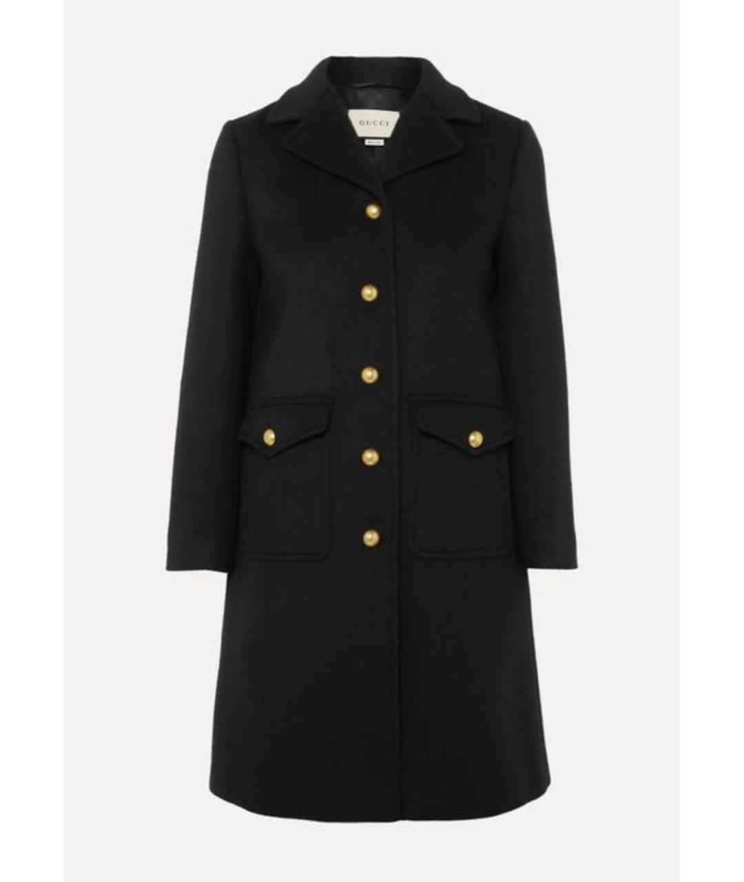 GUCCI Черное шерстяное пальто, фото 6