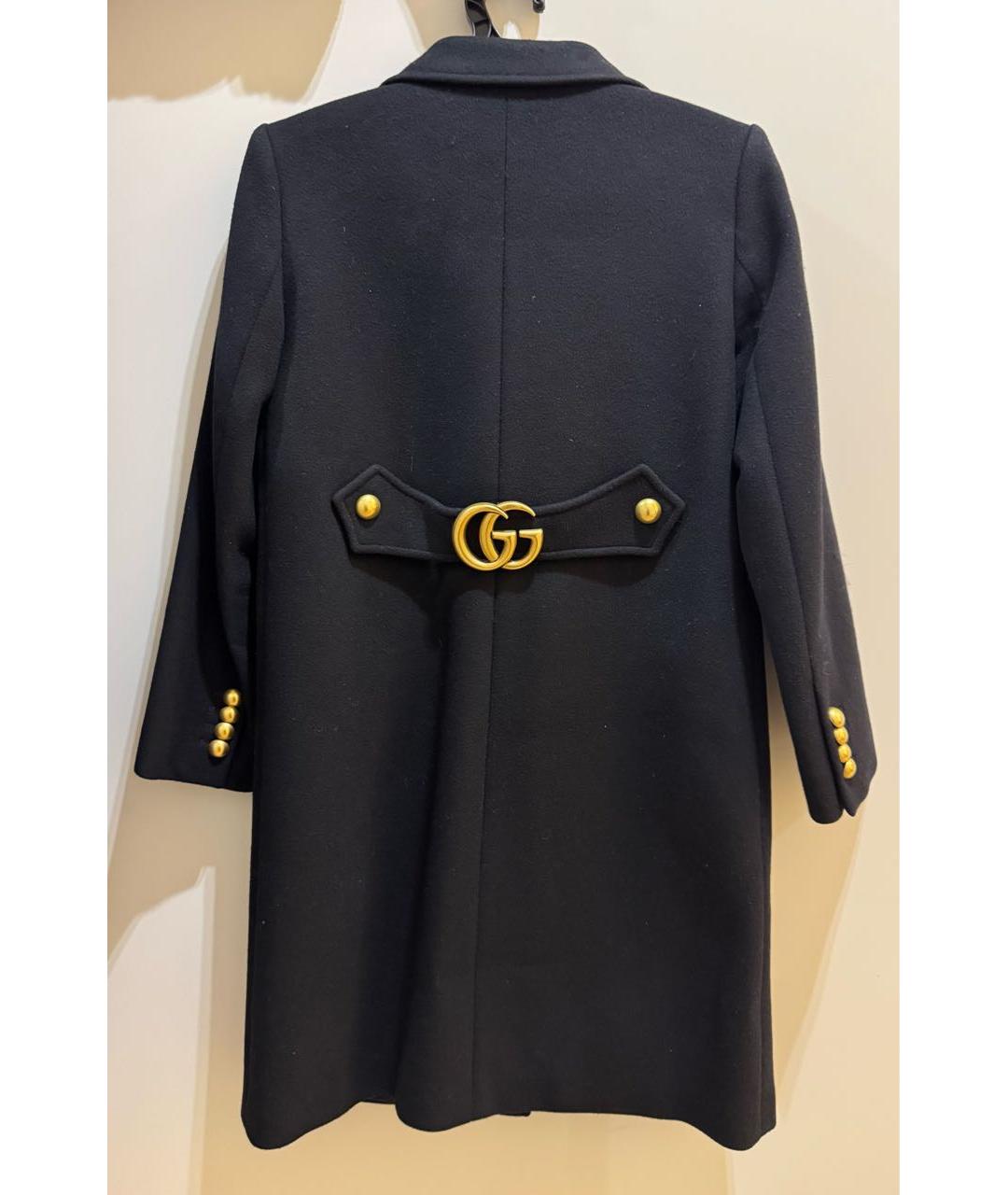 GUCCI Черное шерстяное пальто, фото 2