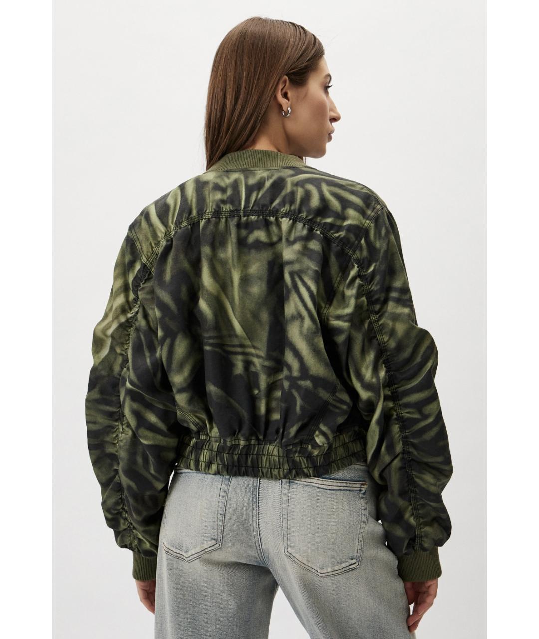 DIESEL Хаки хлопковая куртка, фото 5