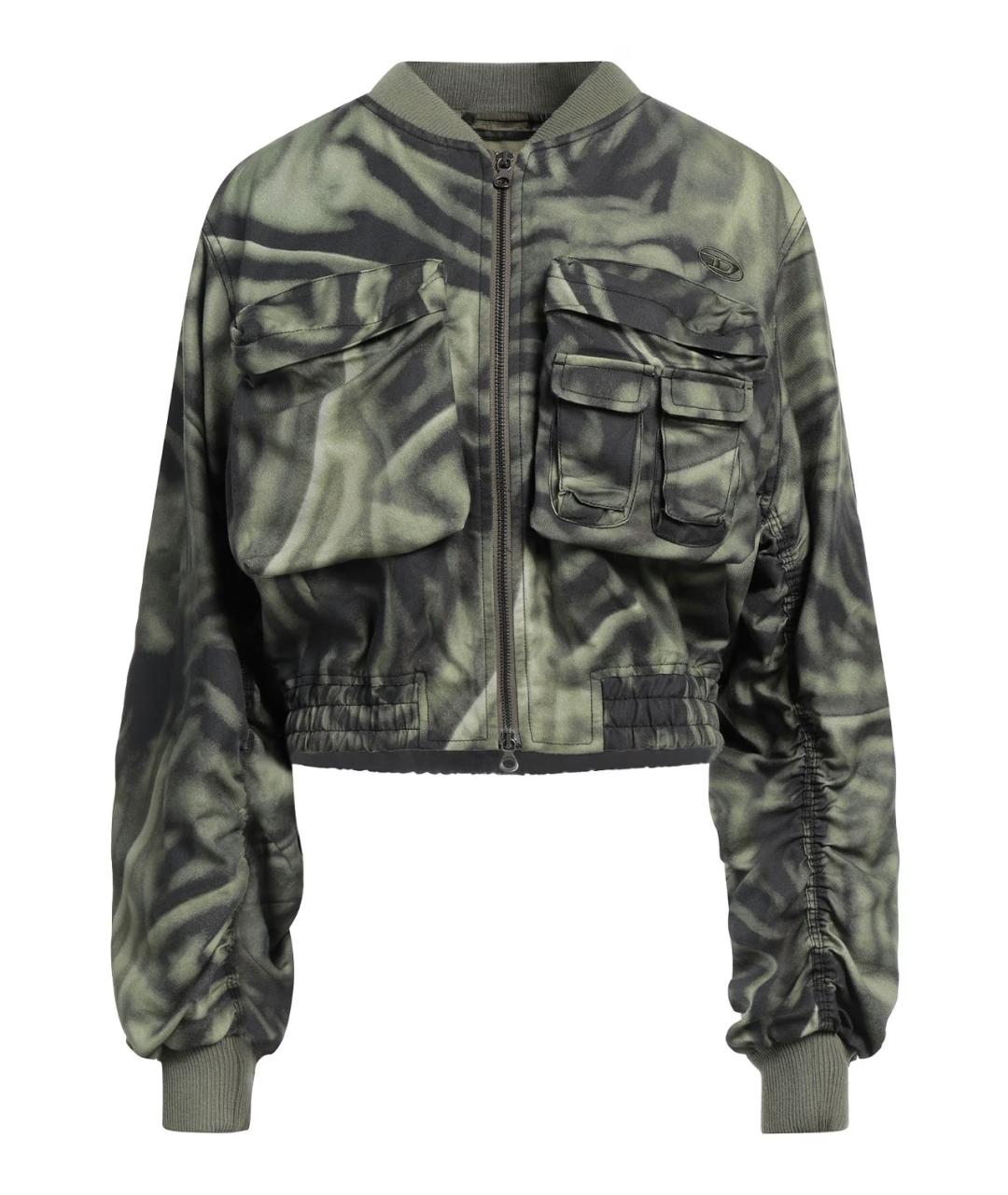 DIESEL Хаки хлопковая куртка, фото 1