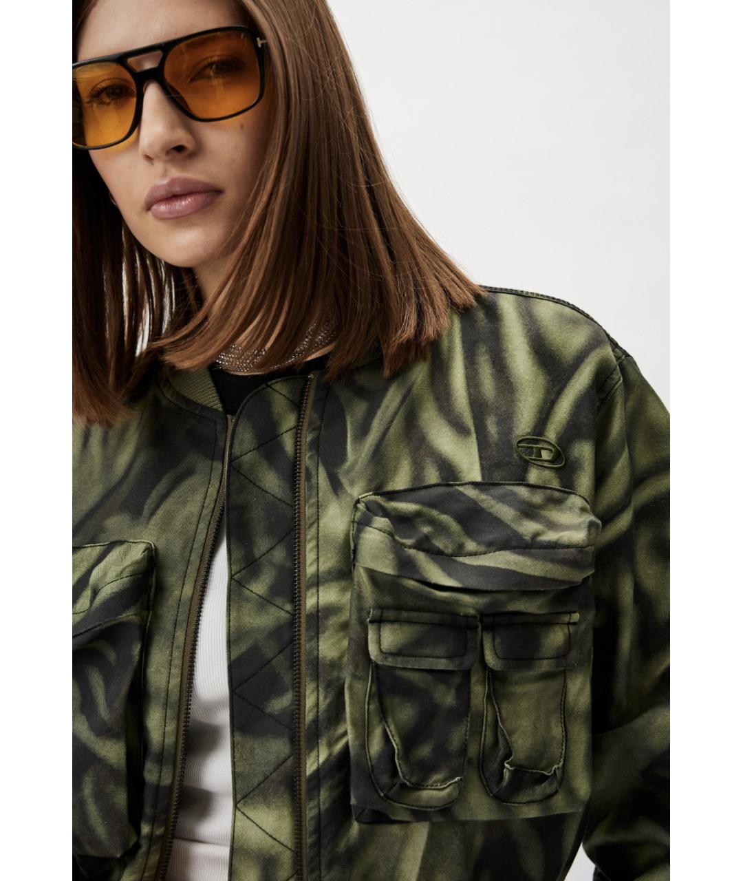 DIESEL Хаки хлопковая куртка, фото 6