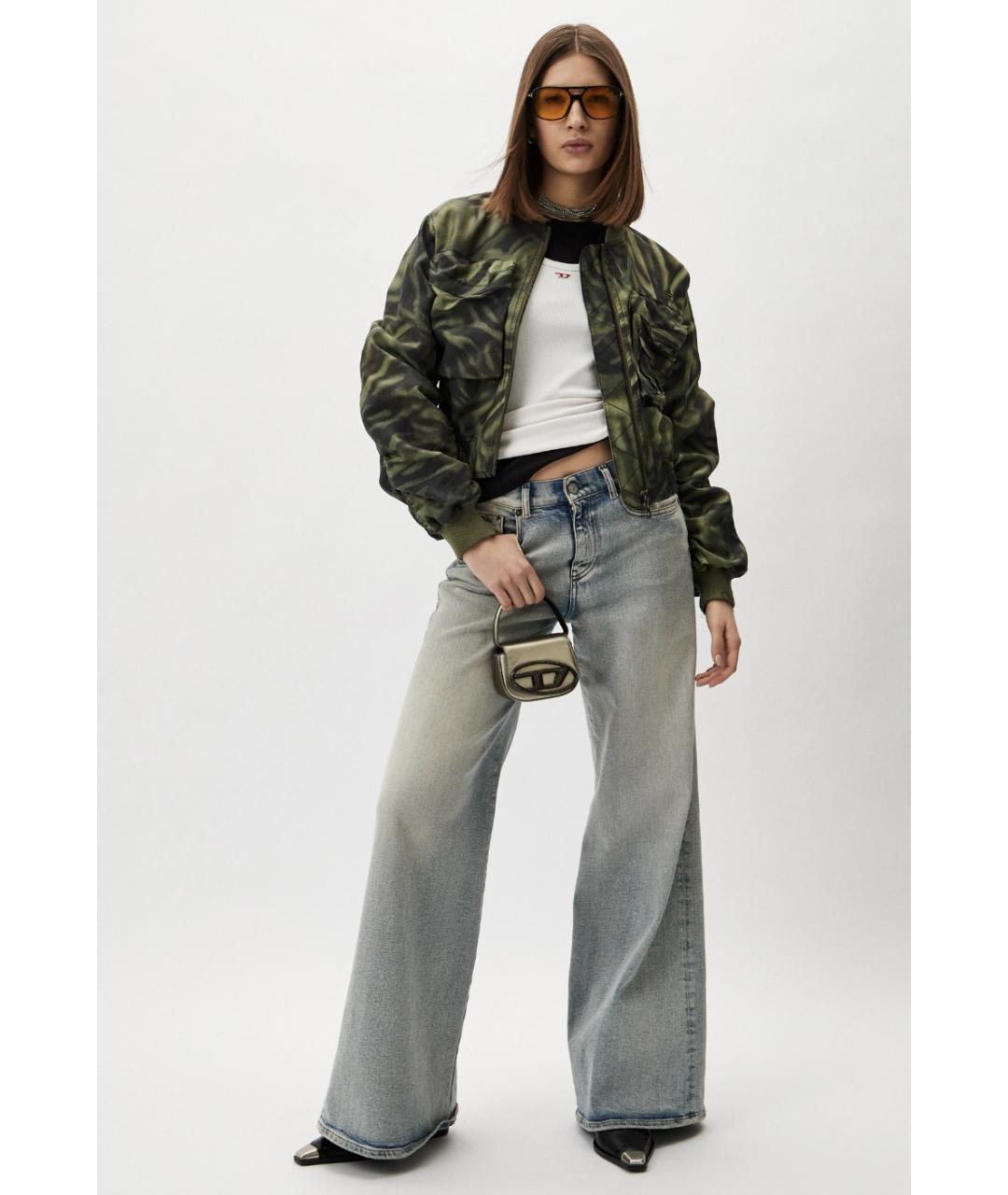 DIESEL Хаки хлопковая куртка, фото 4