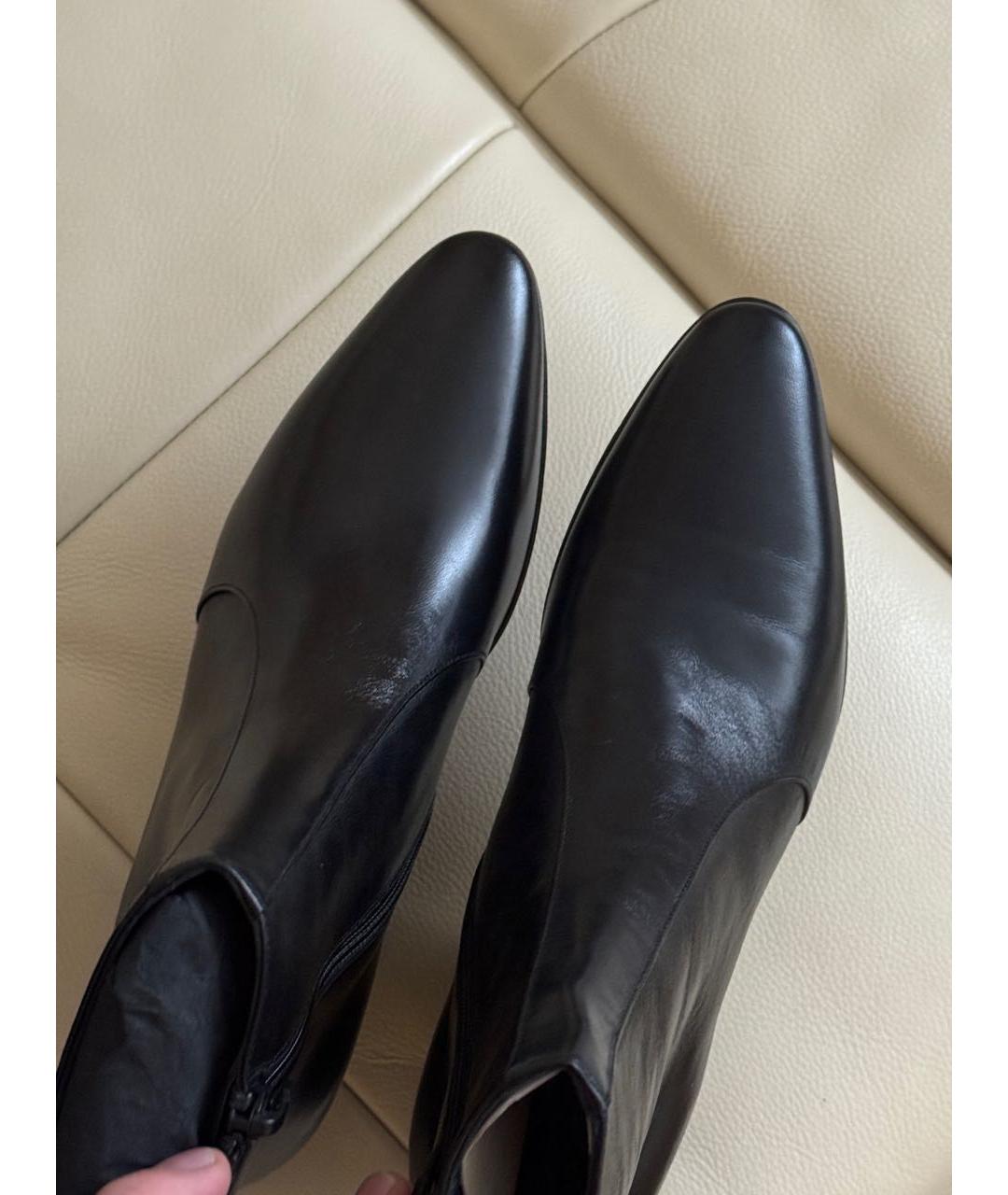 SAINT LAURENT Черные кожаные ботильоны, фото 8