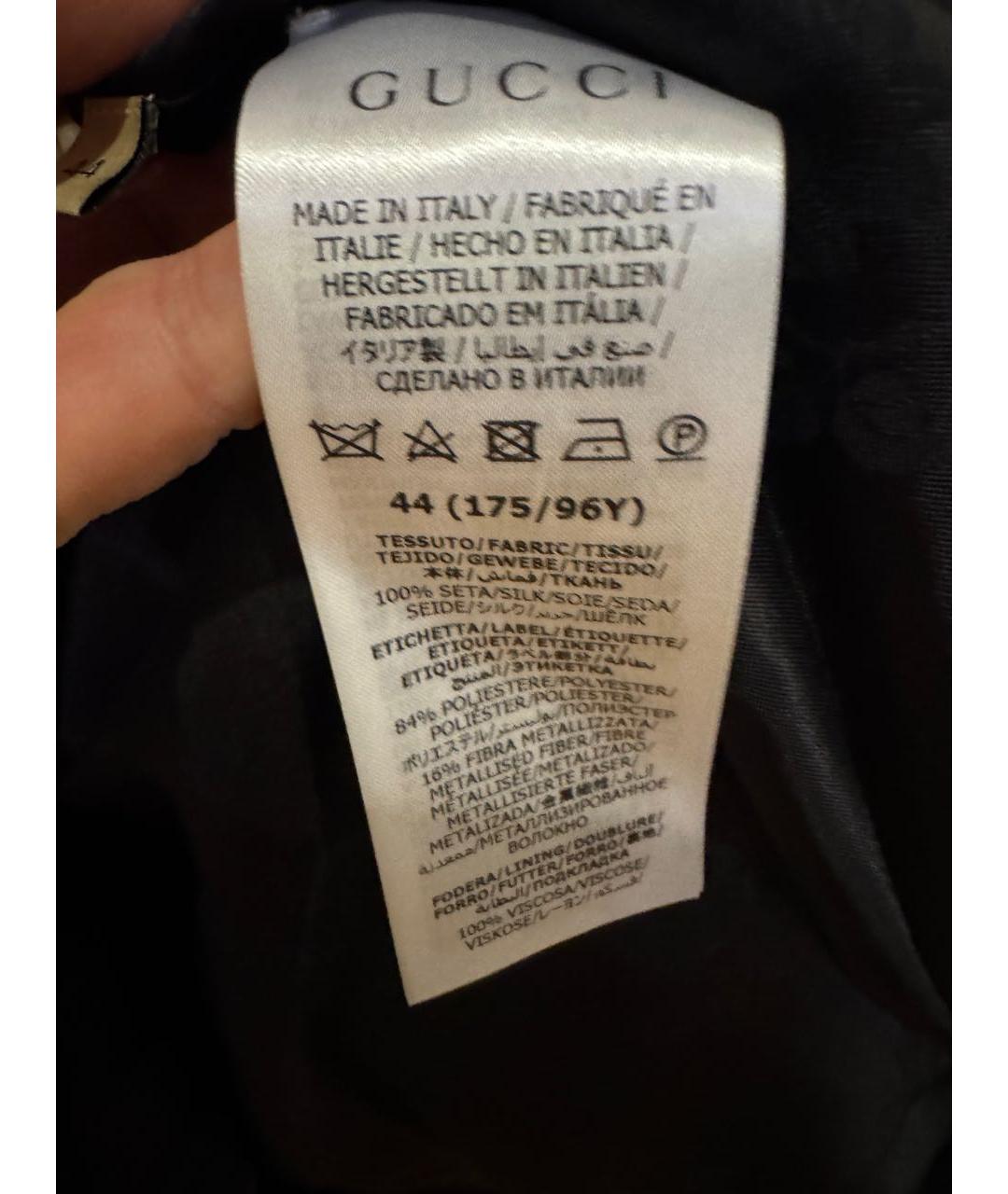 GUCCI Черная шелковая куртка, фото 6