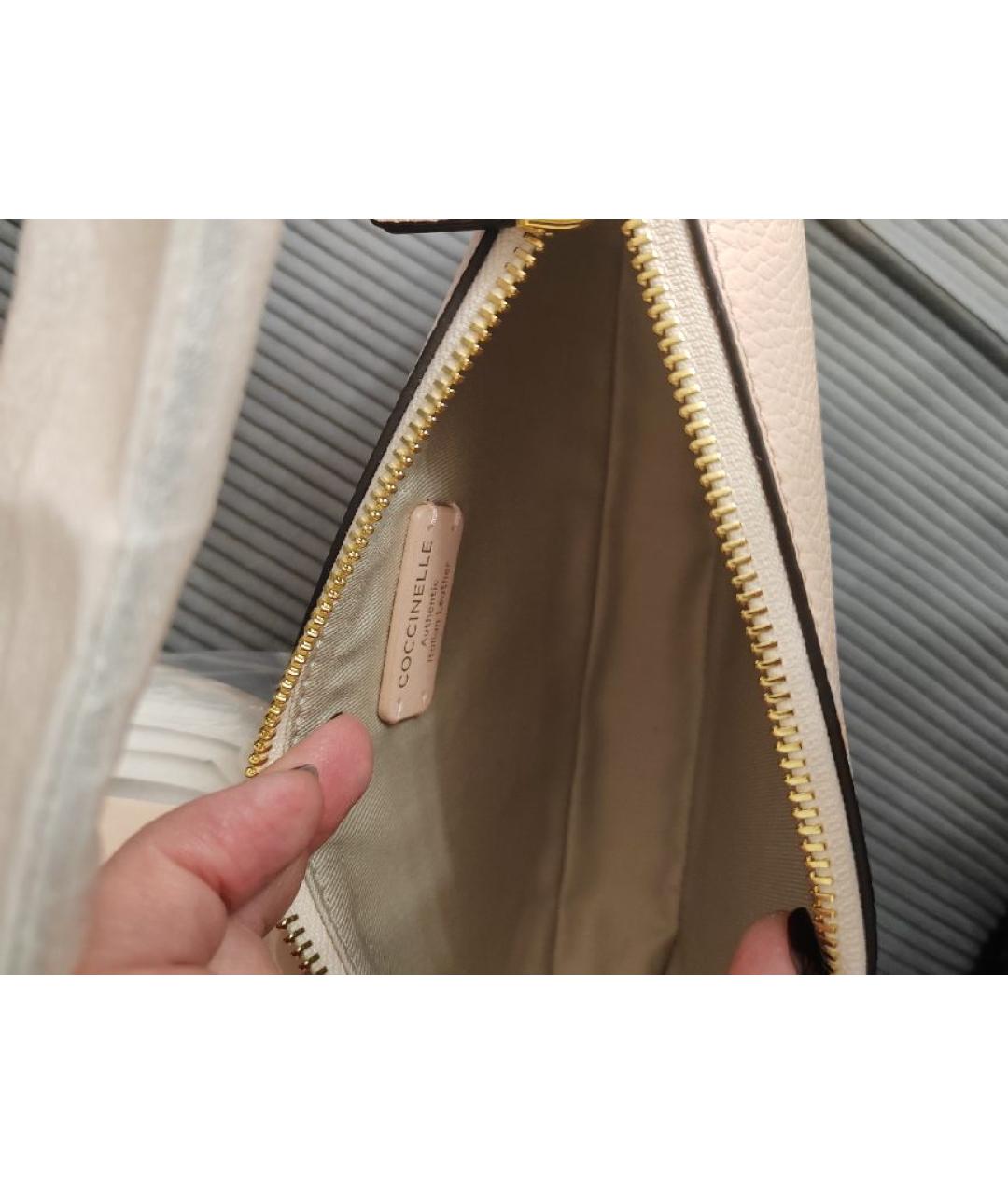 COCCINELLE Розовая кожаная сумка через плечо, фото 5